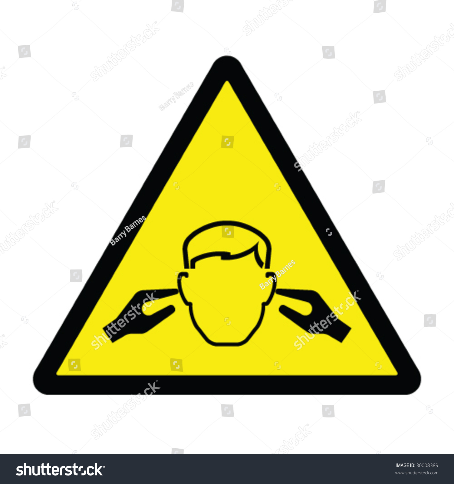 Noise Hazard Sign Stock Vector Illustration 30008389 : Shutterstock