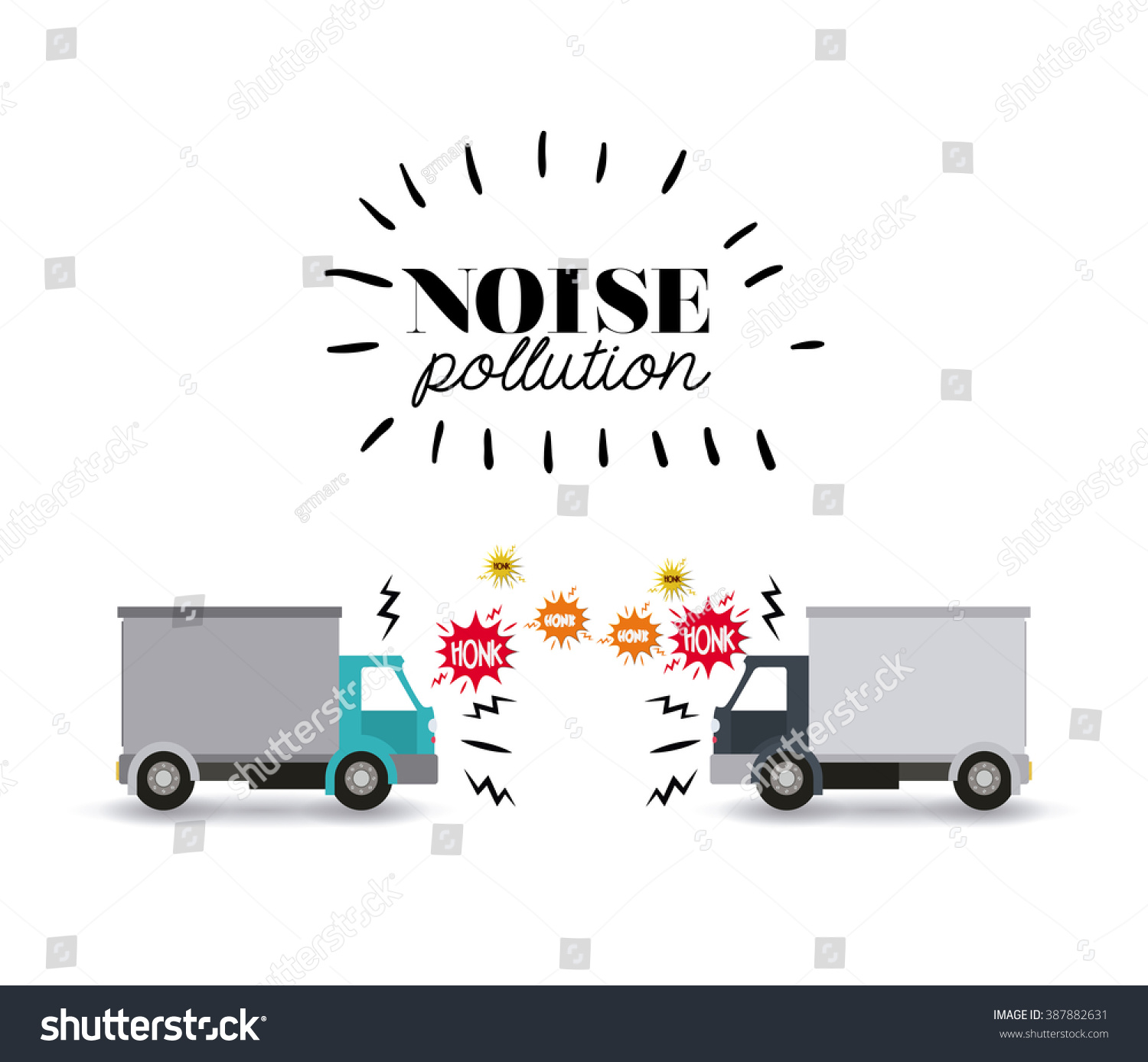 Noise Pollution Design Vector Illustration Eps10 Stock Vector (Royalty ...