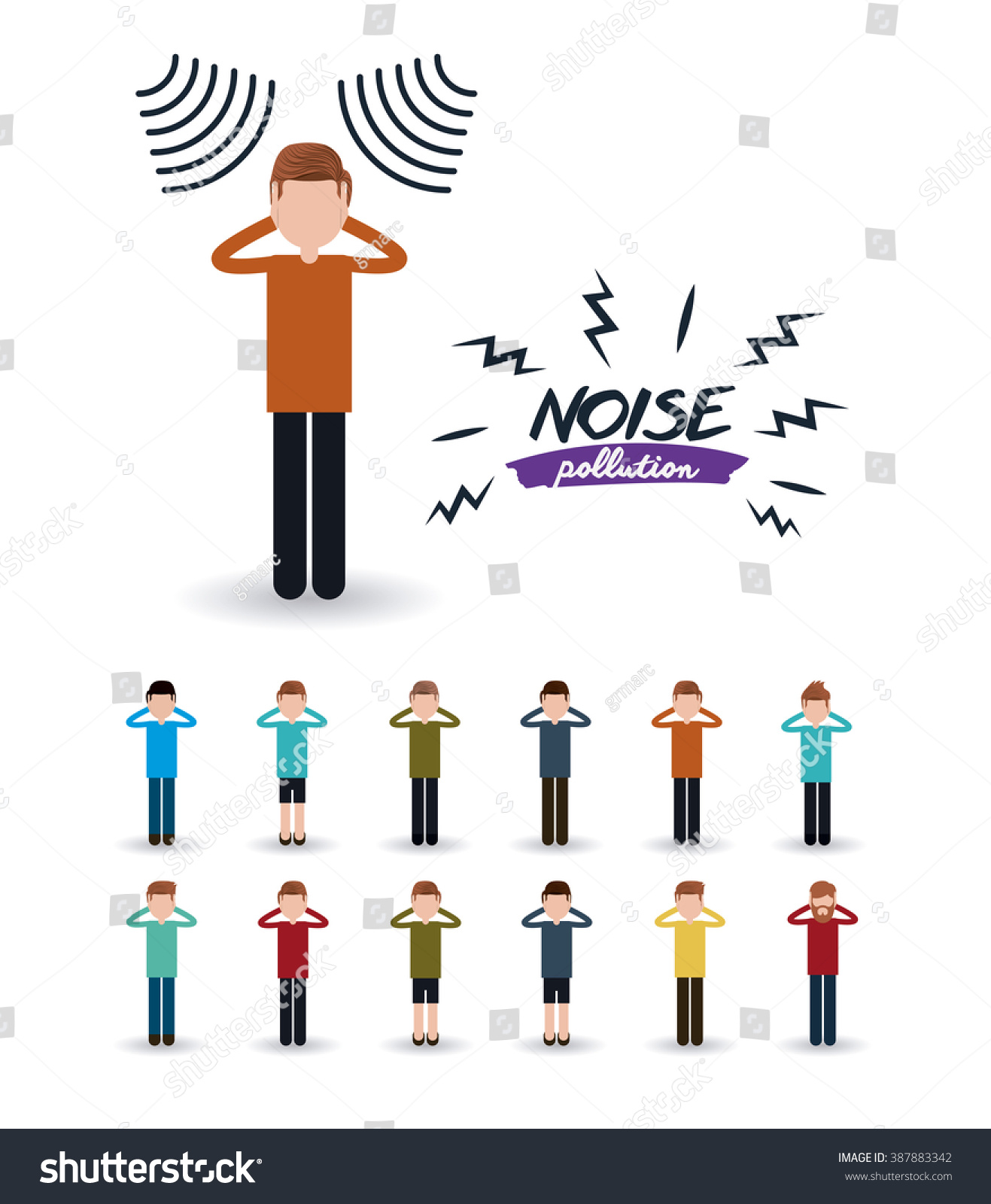 Noise Pollution Design Vector Illustration Eps10 Stock Vector 387883342 ...