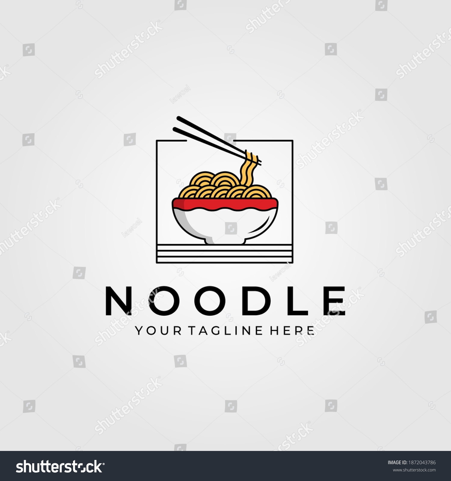 SVG of noodle food with chopsticks logo vector illustration design, chinese or japanese vector symbol svg