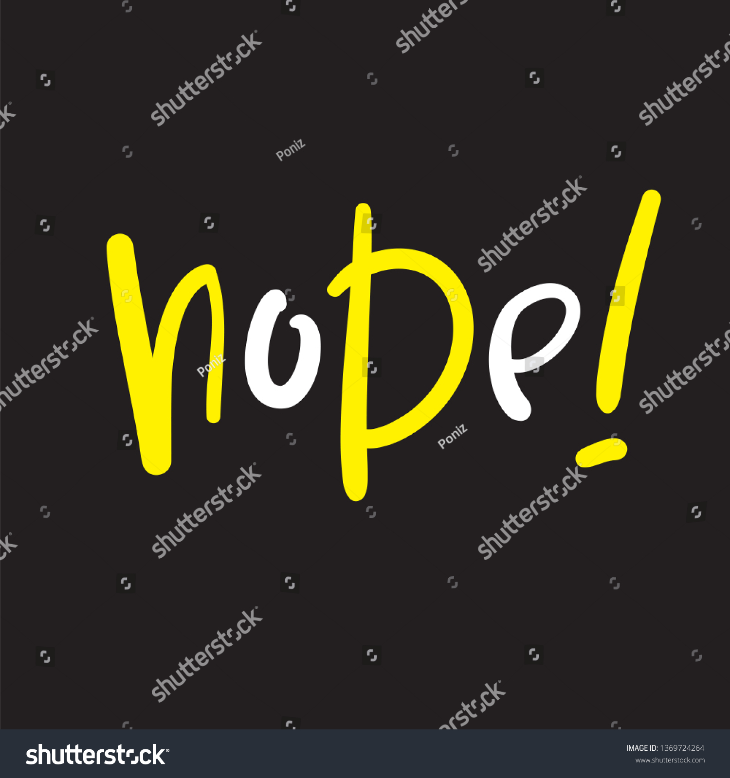 Nope Simple Inspire Motivational Quote Hand Stock Vector (Royalty Free ...