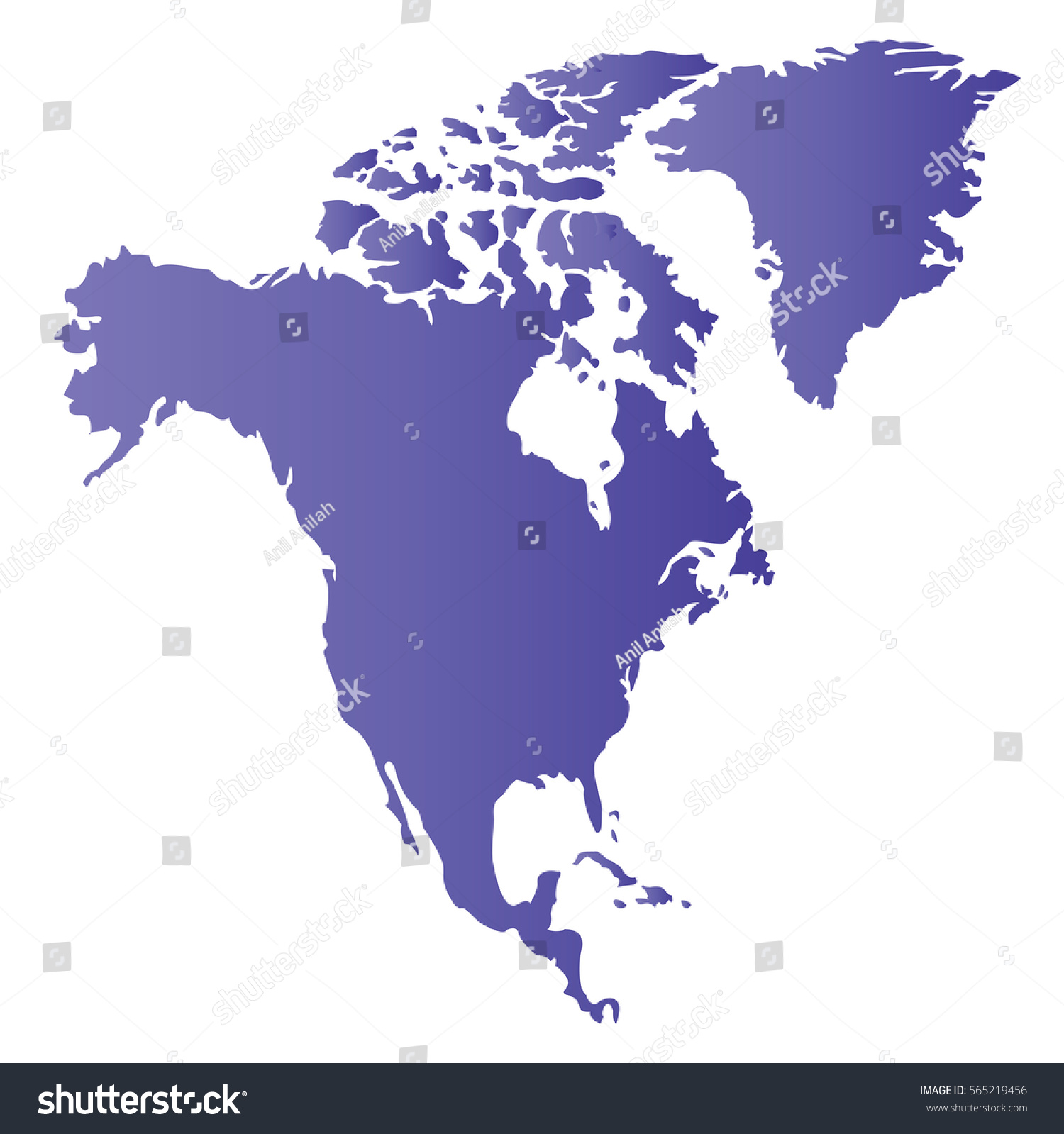 North America Map Stock Vector Royalty Free 565219456 Shutterstock 