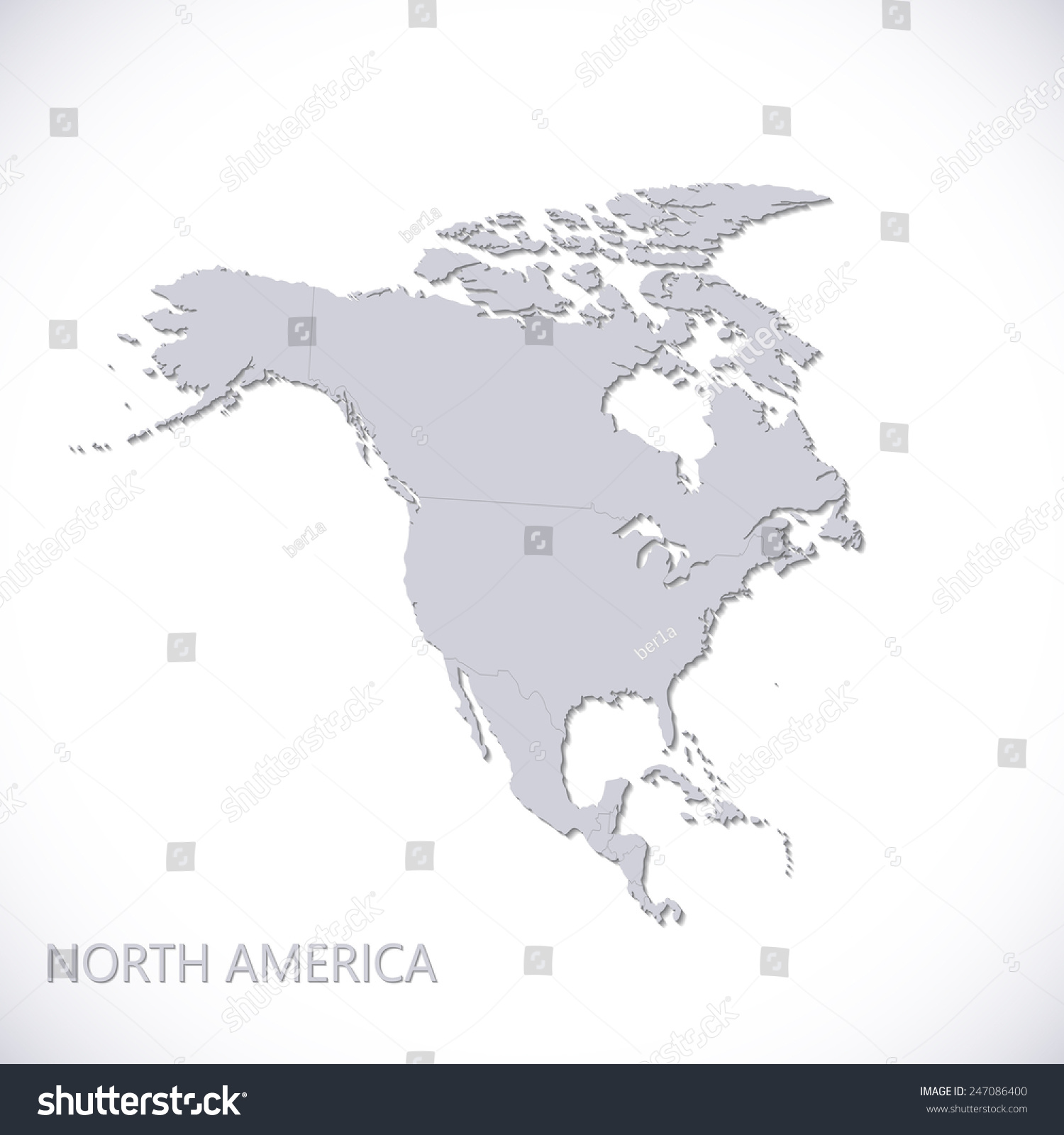 North America Map Vector Illustration Stock Vector (Royalty Free ...