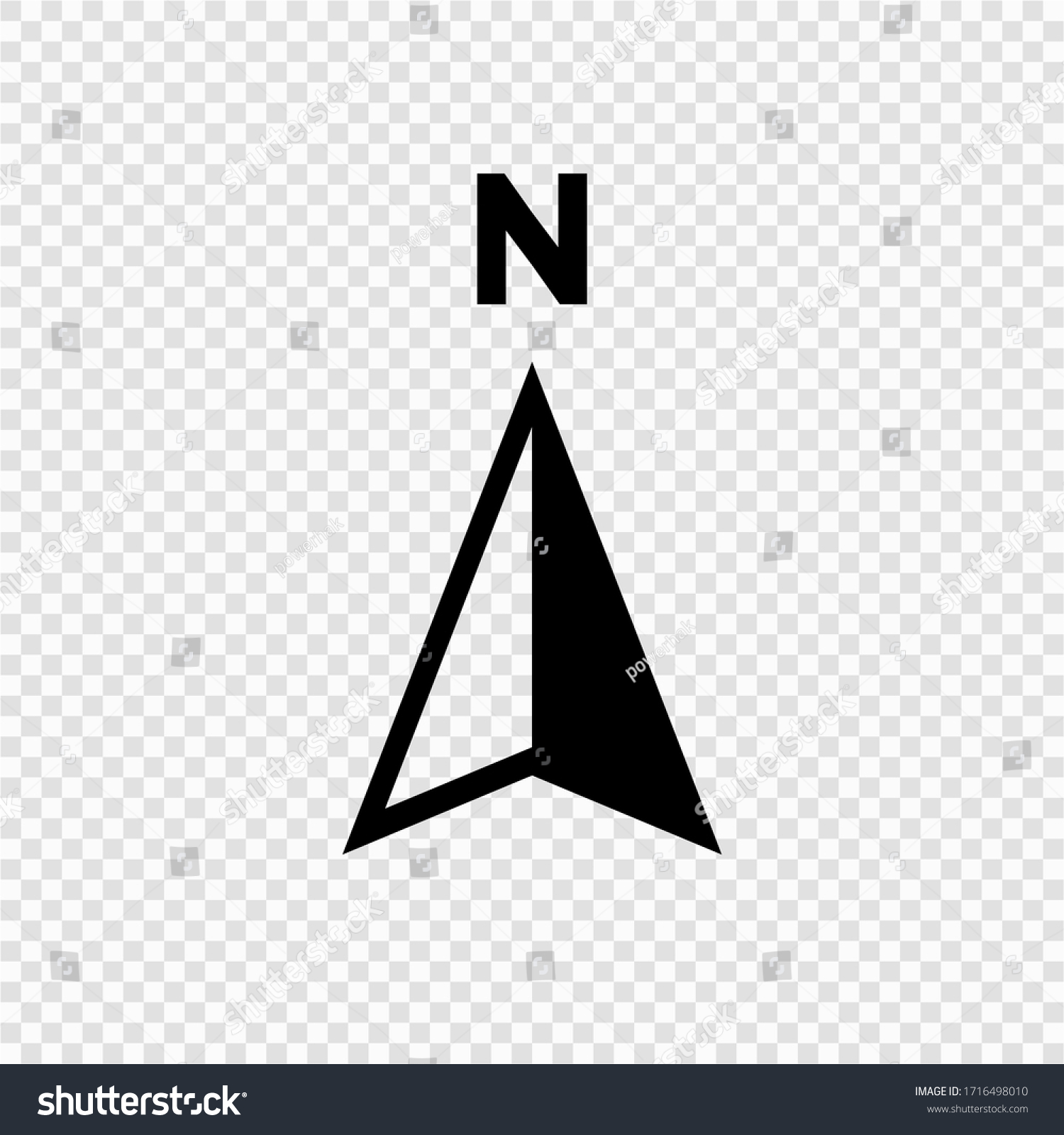 North Arrow Icon N Direction Vector Stock Vector (Royalty Free ...