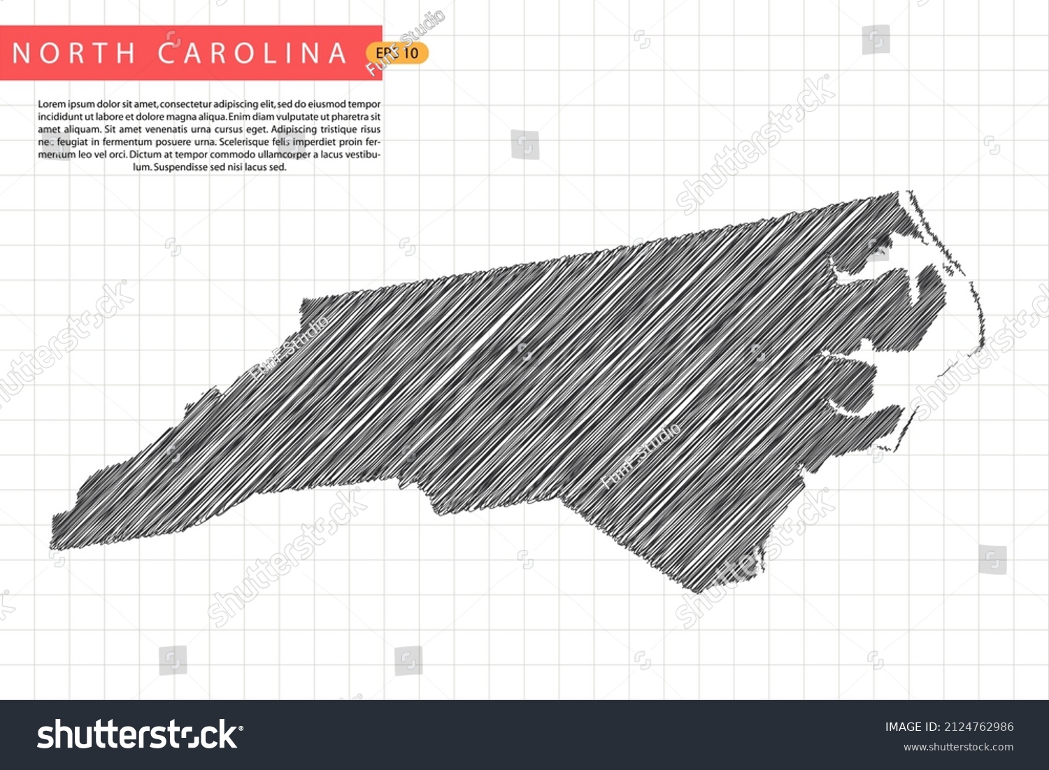 North Carolina Map Usa United States Stock Vector (Royalty Free ...