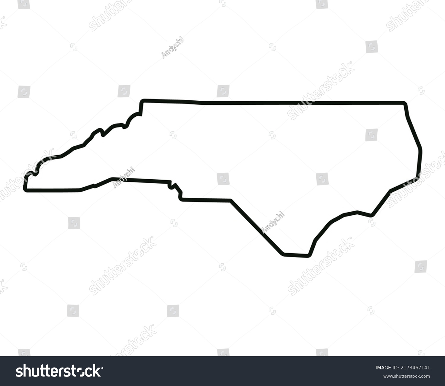 North Carolina State Map Us State Stock Vector (Royalty Free ...