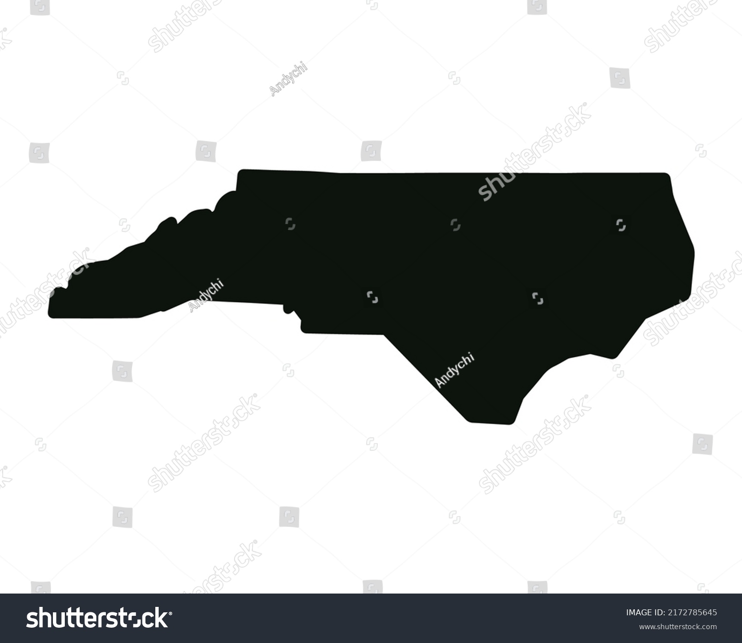 North Carolina State Map Us State Stock Vector (Royalty Free ...