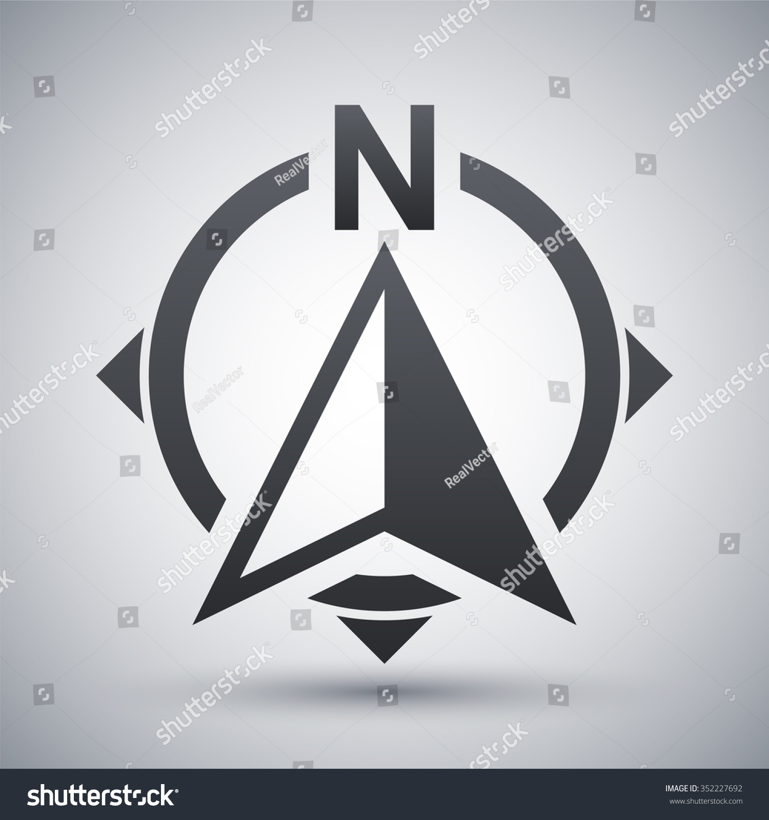 North Direction Compass Icon Stock Vector Vector De Stock Libre De