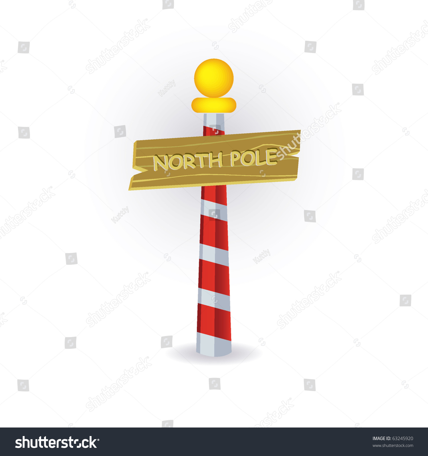 North Pole Sign Stock Vector Illustration 63245920 : Shutterstock