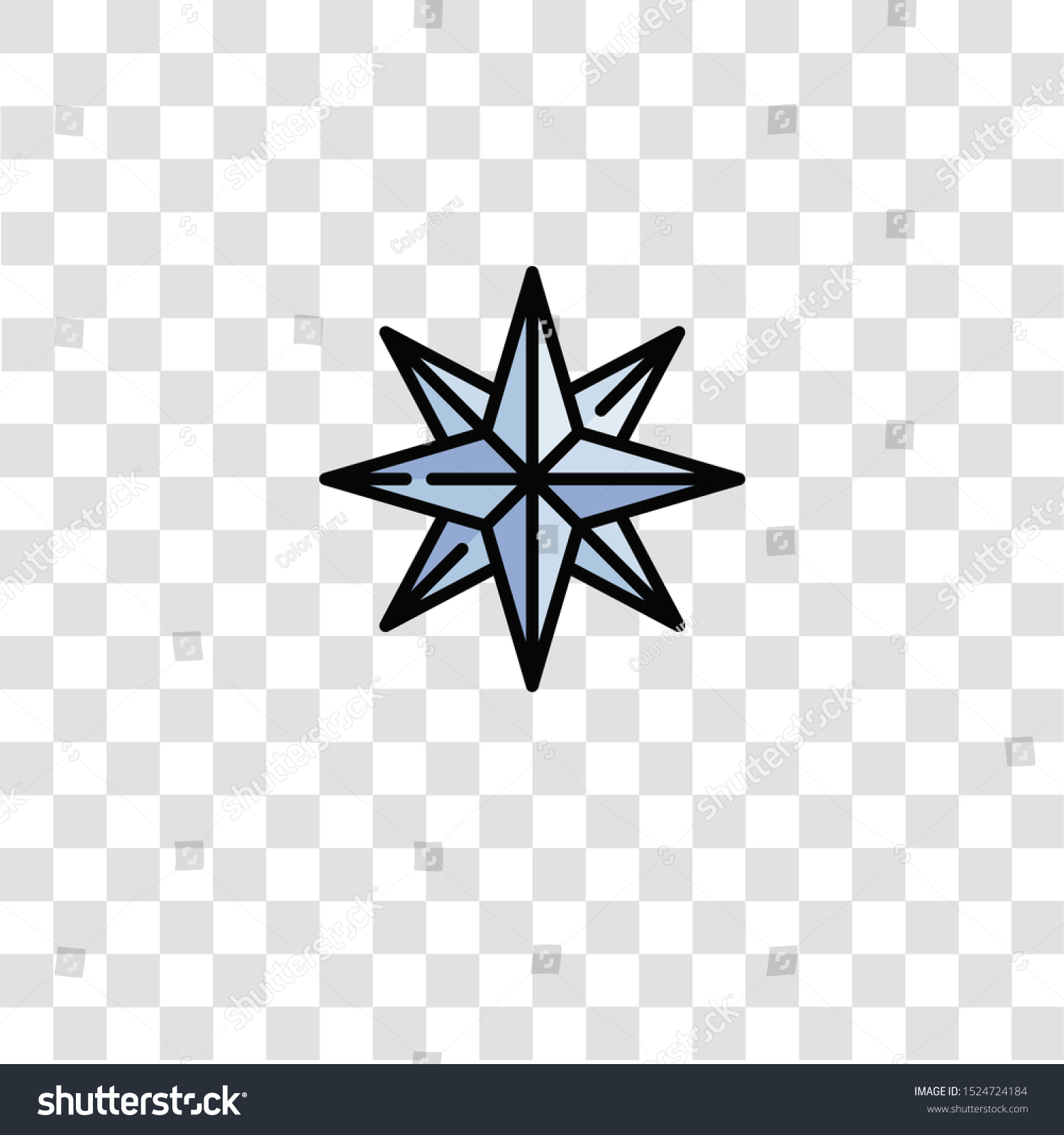 North Star Icon Sign Symbol North Stock Vector Royalty Free 1524724184