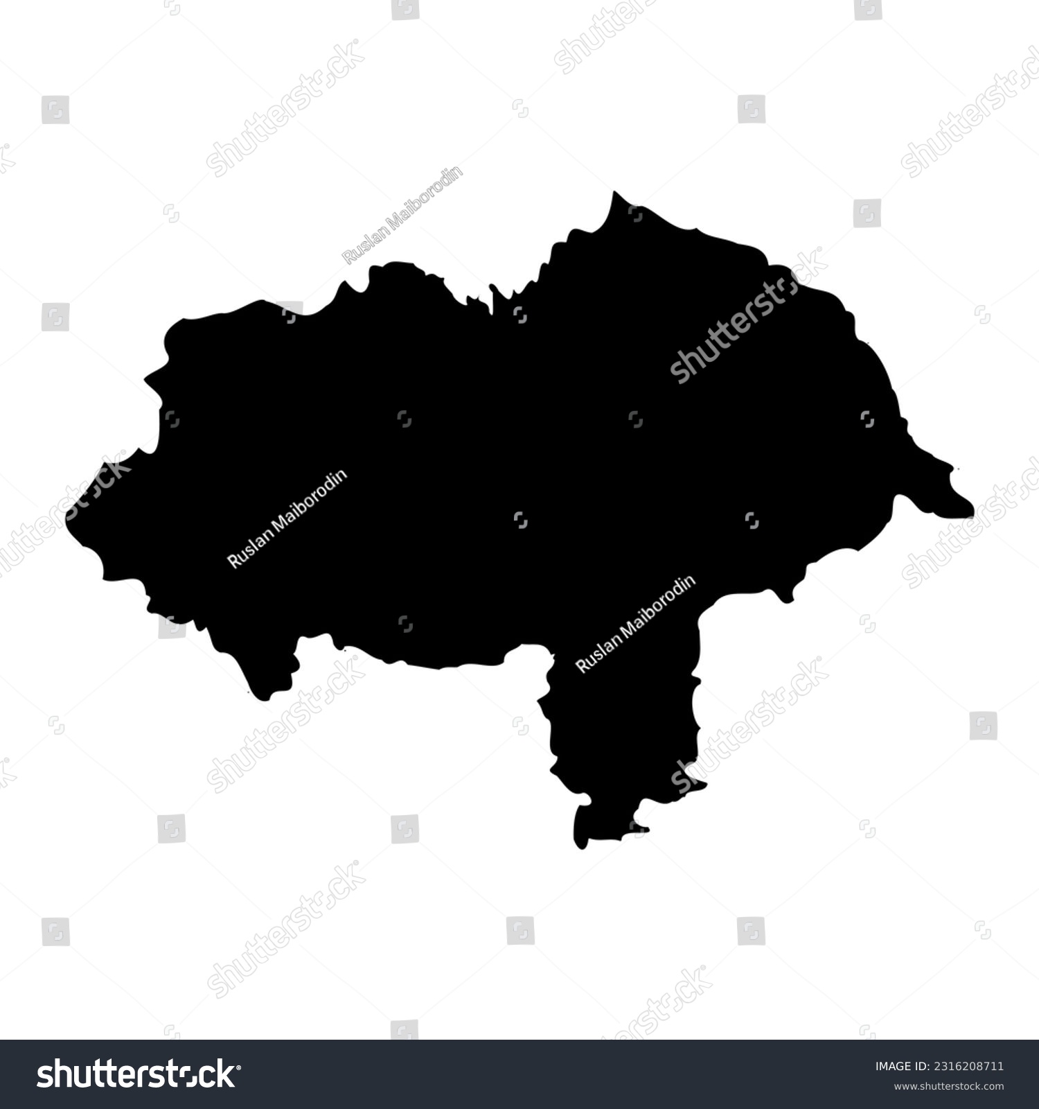 SVG of North Yorkshire map, ceremonial county of England. Vector illustration. svg