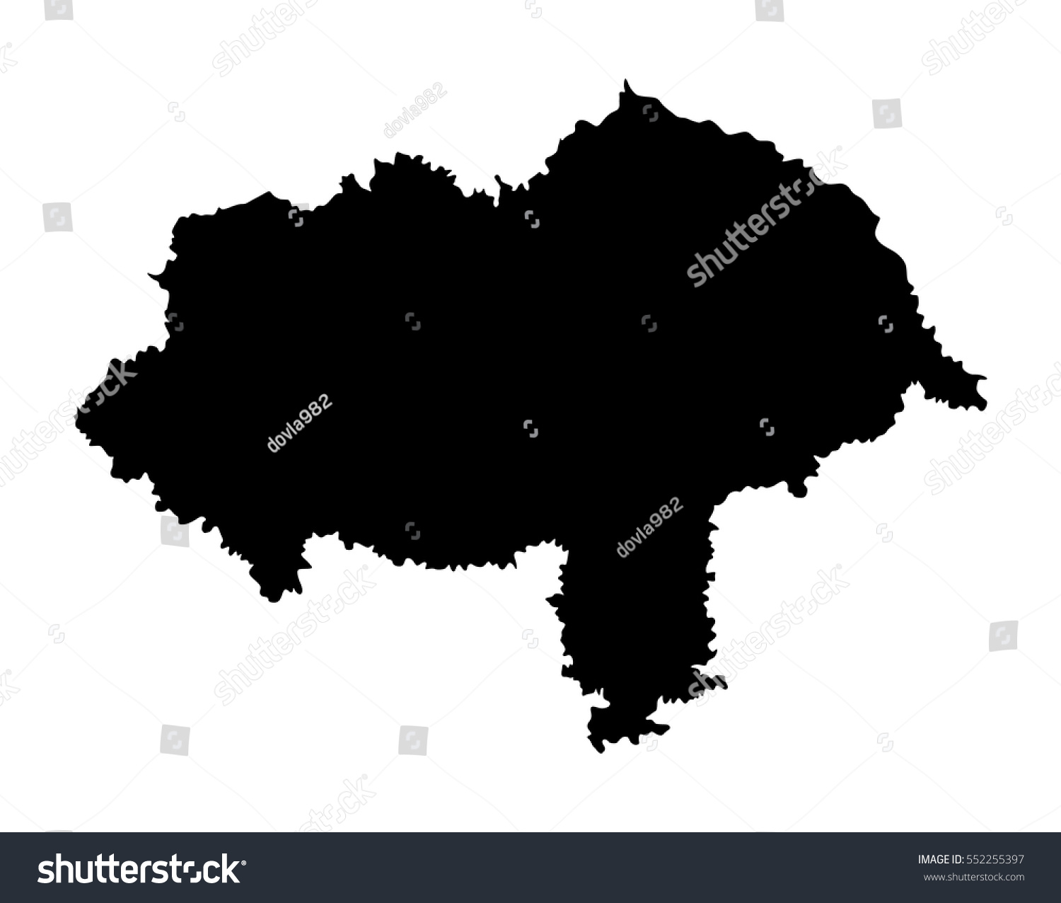 SVG of North Yorkshire vector silhouette map, county (or shire county) and larger ceremonial county in England. svg