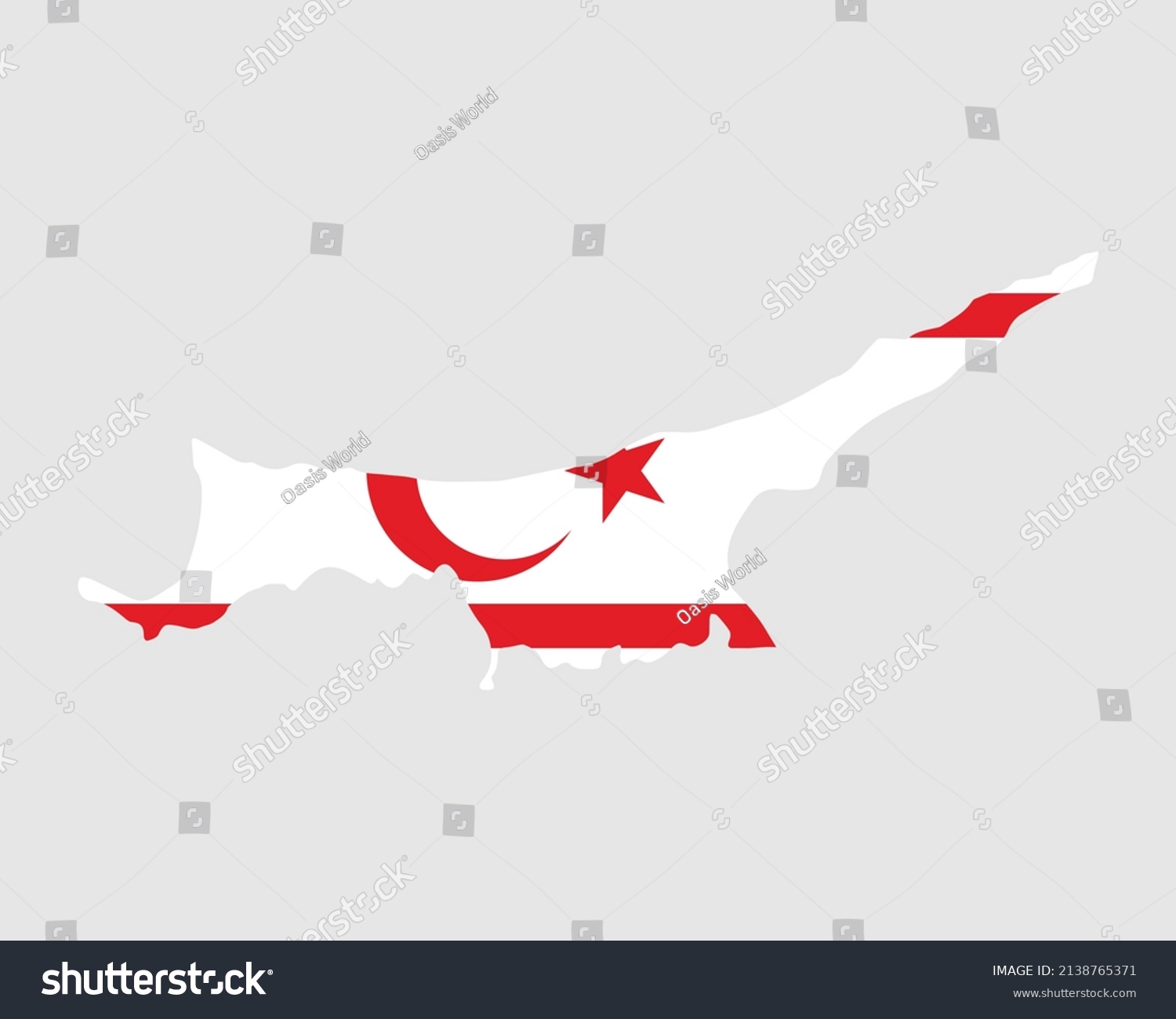 SVG of Northern Cyprus Map Flag. Map of the Turkish Republic of Northern Cyprus with the Cypriot Turk country banner. Vector Illustration. svg