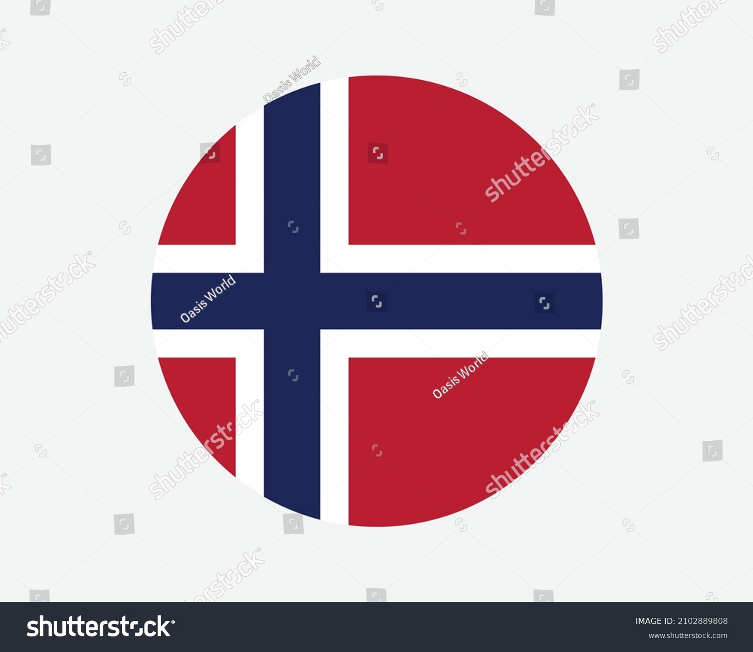 SVG of Norway Round Country Flag. Norwegian Circle National Flag. Kingdom of Norway Circular Shape Button Banner. EPS Vector Illustration. svg
