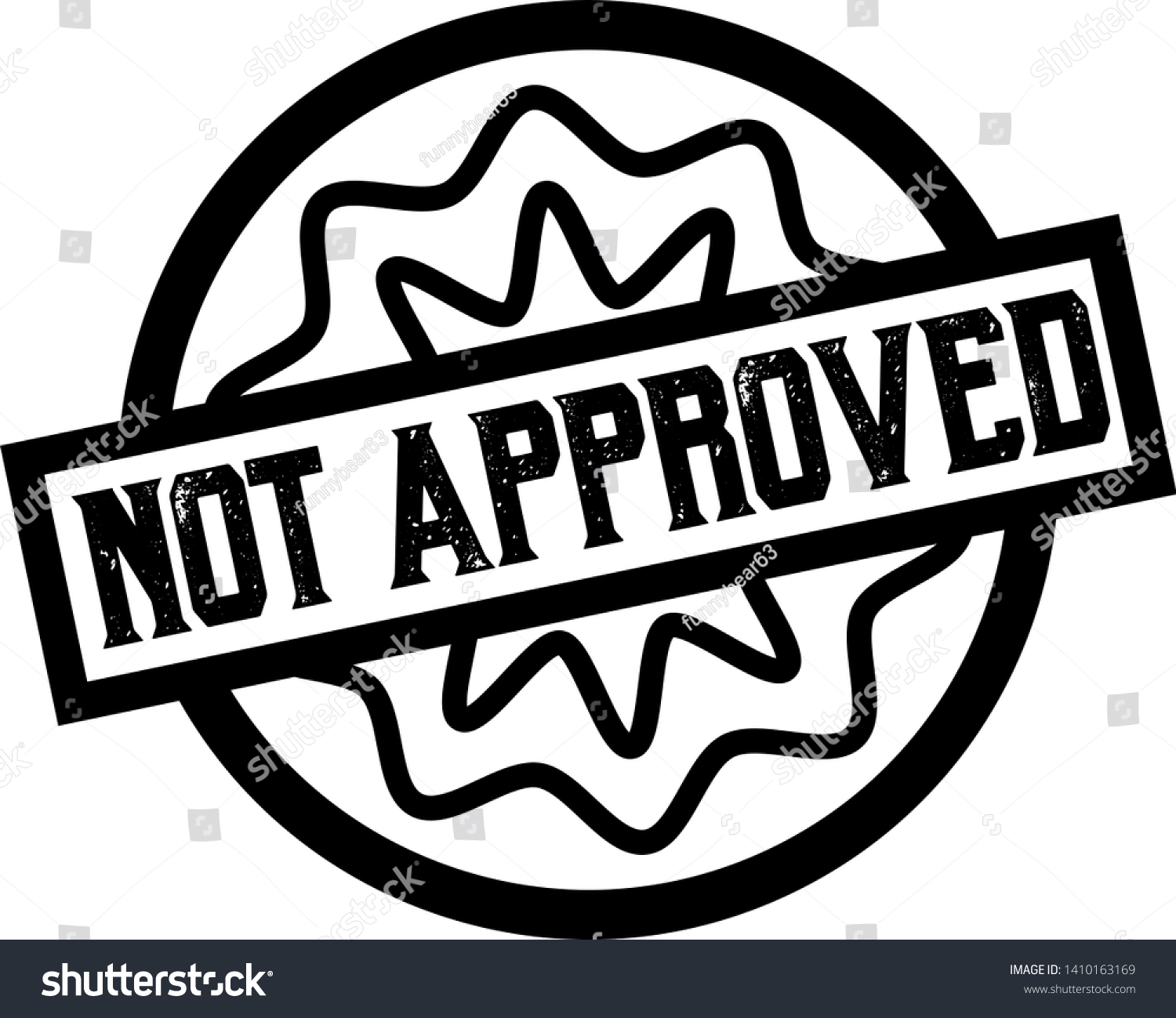 not-approved-stamp-on-white-isolated-stock-vector-royalty-free