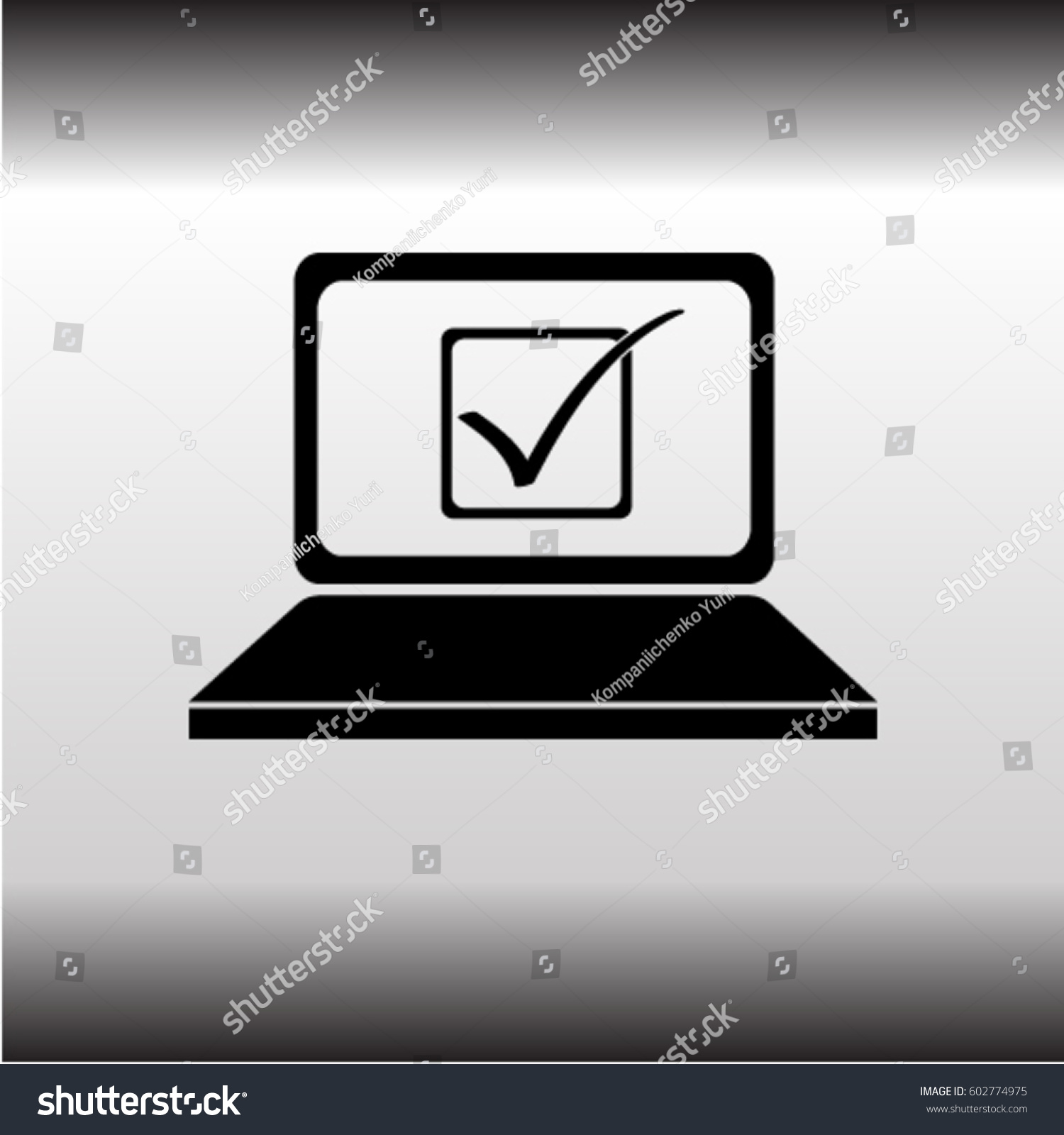 Notebook Icon Checkmark Vector Illustration Stock Vector (Royalty Free ...