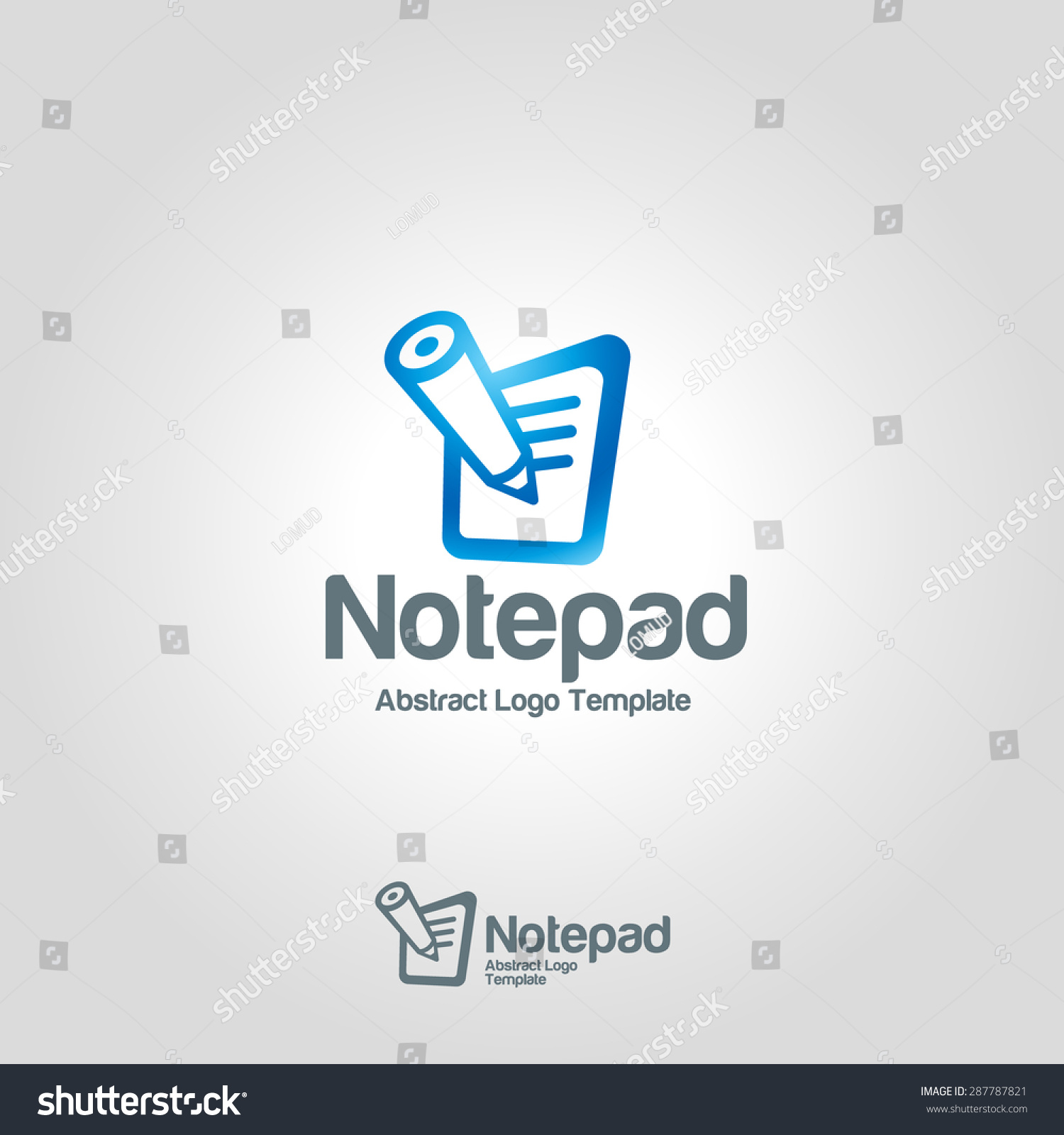 Notepad Logo Template. Corporate Branding Identity Stock Vector ...