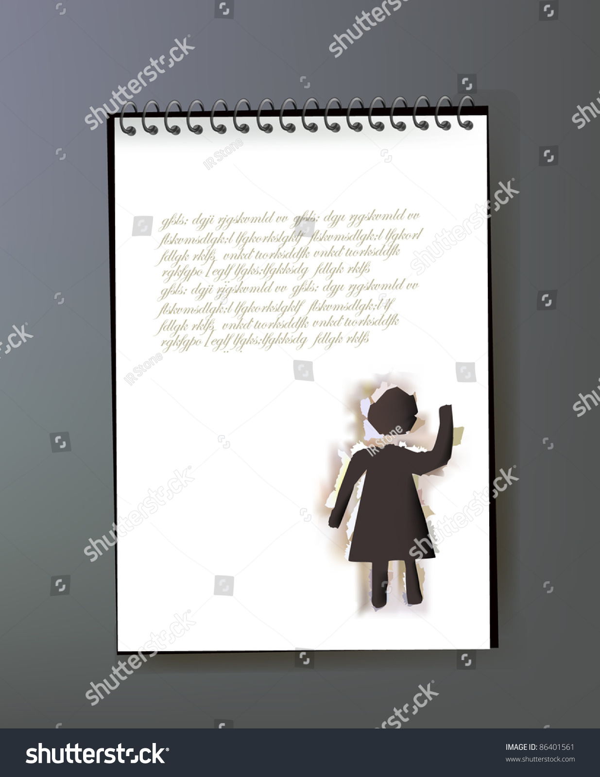 Notepad Ripped Paper Design Stock Vector (Royalty Free) 86401561 ...