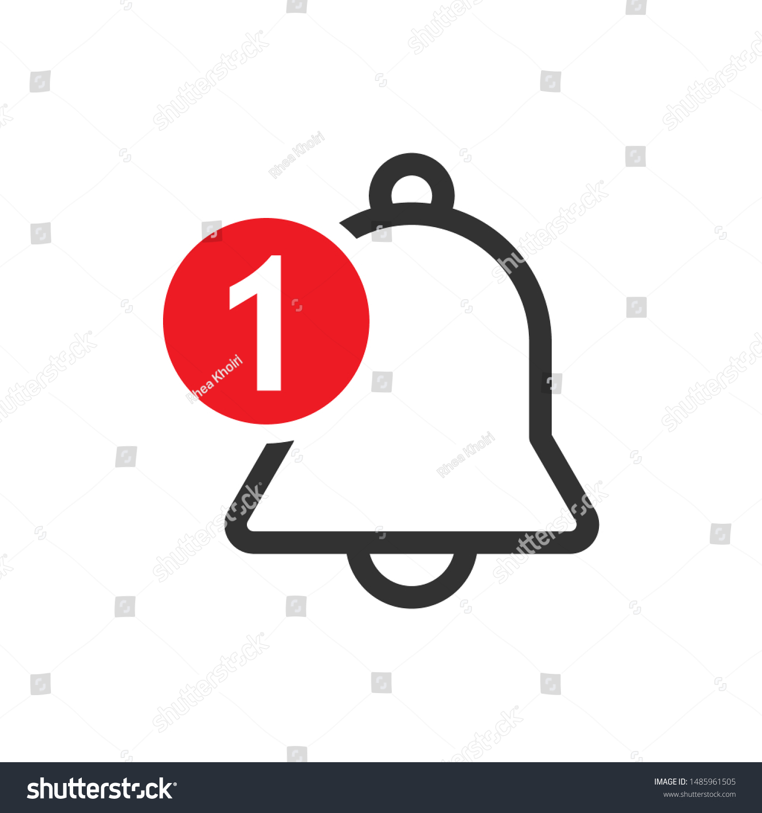 Notification Icon Template Color Editable Notification Stock Vector ...