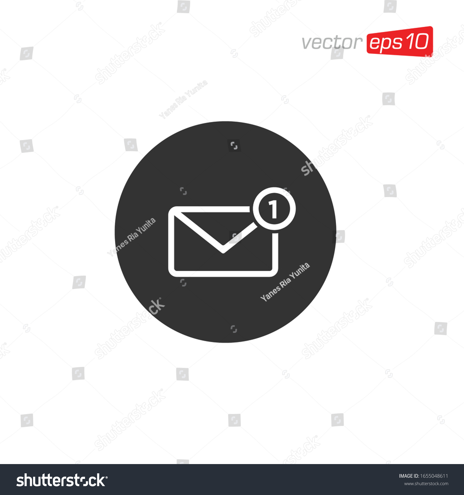 Notification Message Email Icon Logo Design Stock Vector (Royalty Free