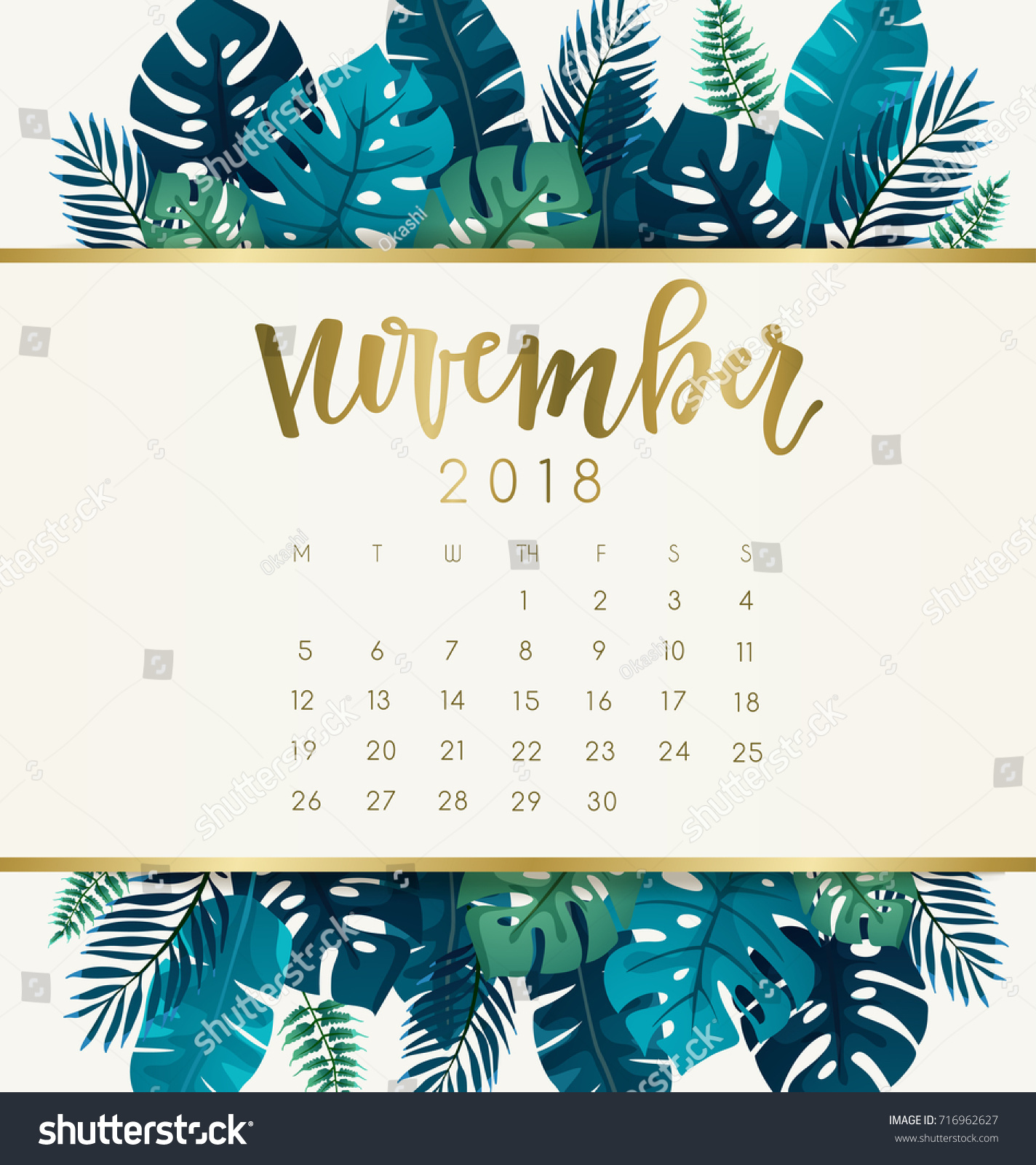 november 2018 calendar template