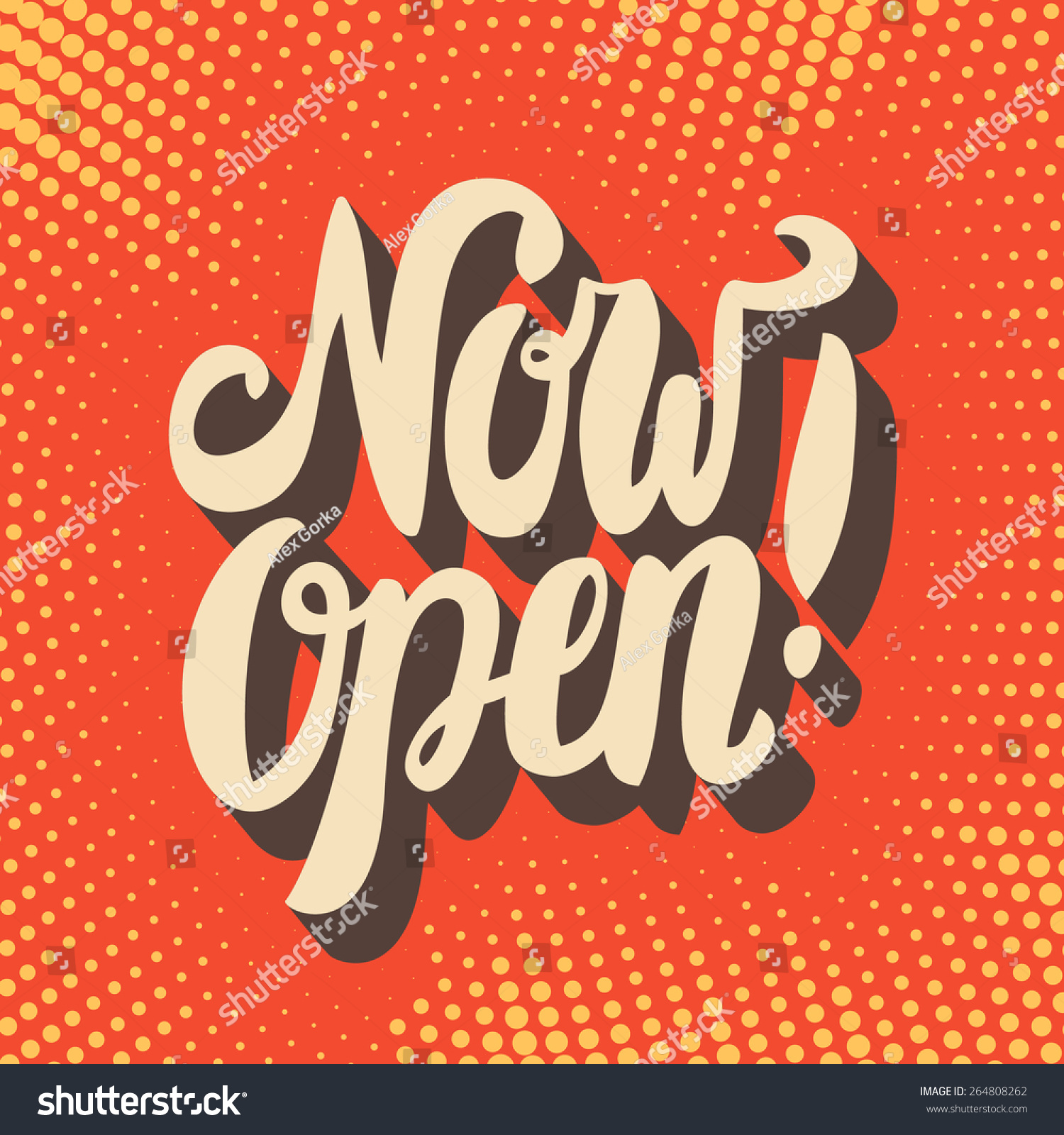 Now Open Sign Stock Vector (Royalty Free) 264808262 - Shutterstock