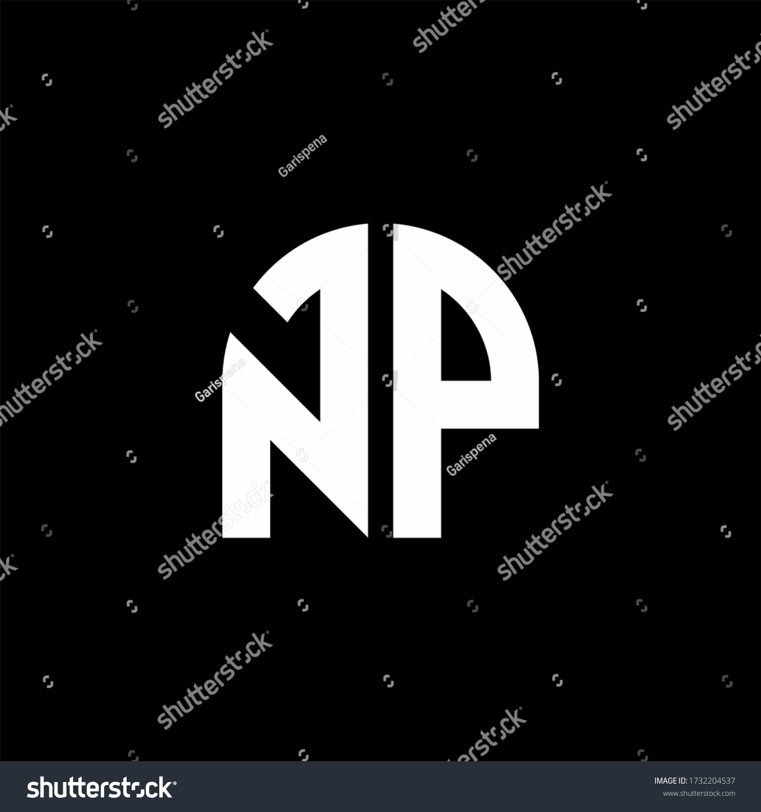 Np Monogram Logo Curve Shape Design Stock Vector (Royalty Free ...