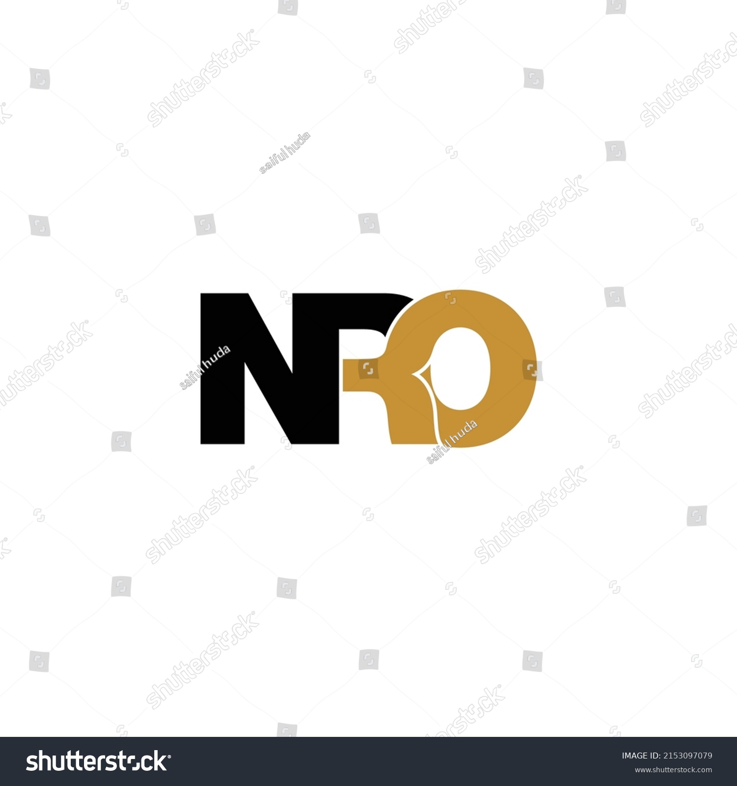 Nro Letter Monogram Logo Design Vector Stock Vector Royalty Free