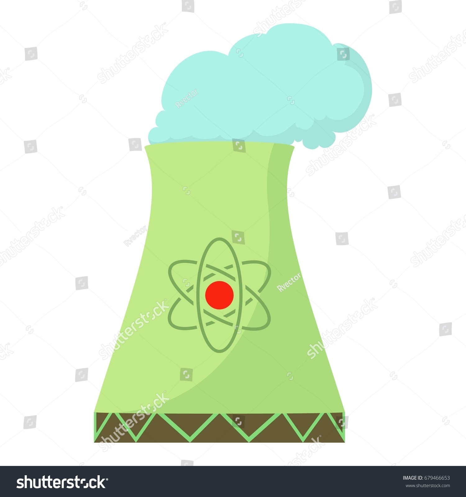 Nuclear Power Plant Icon Cartoon Illustration Stock Vector (Royalty ...