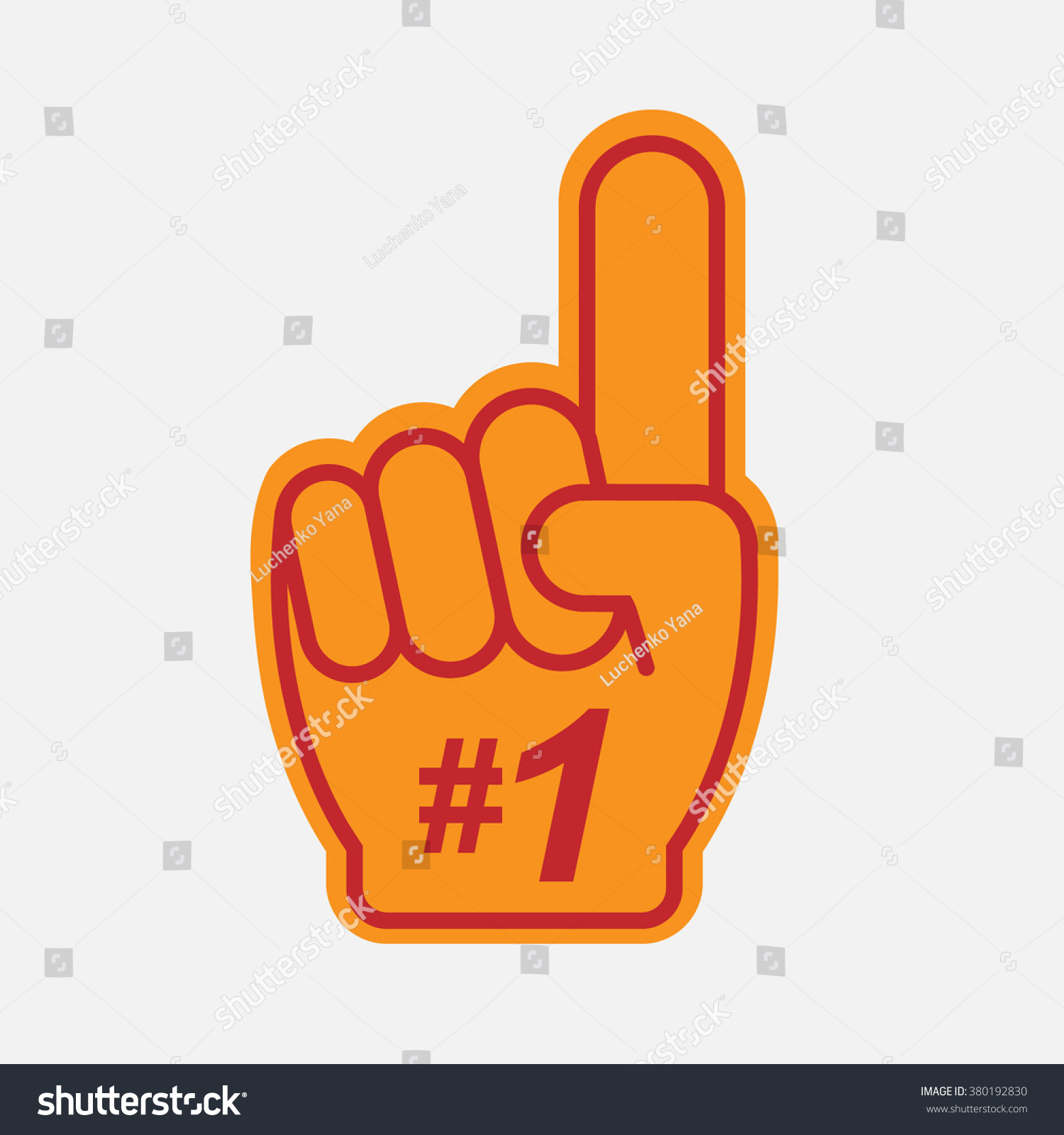 Number 1 Fan Stock Vector Illustration 380192830 : Shutterstock