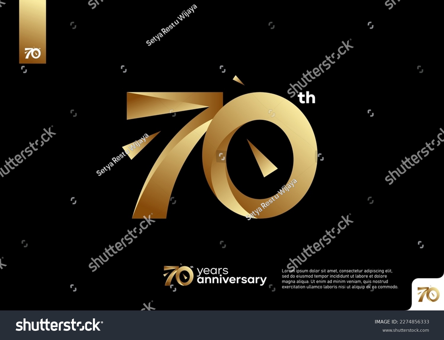 SVG of Number 70 gold logo icon design, 70th birthday logo number, 70th anniversary. svg