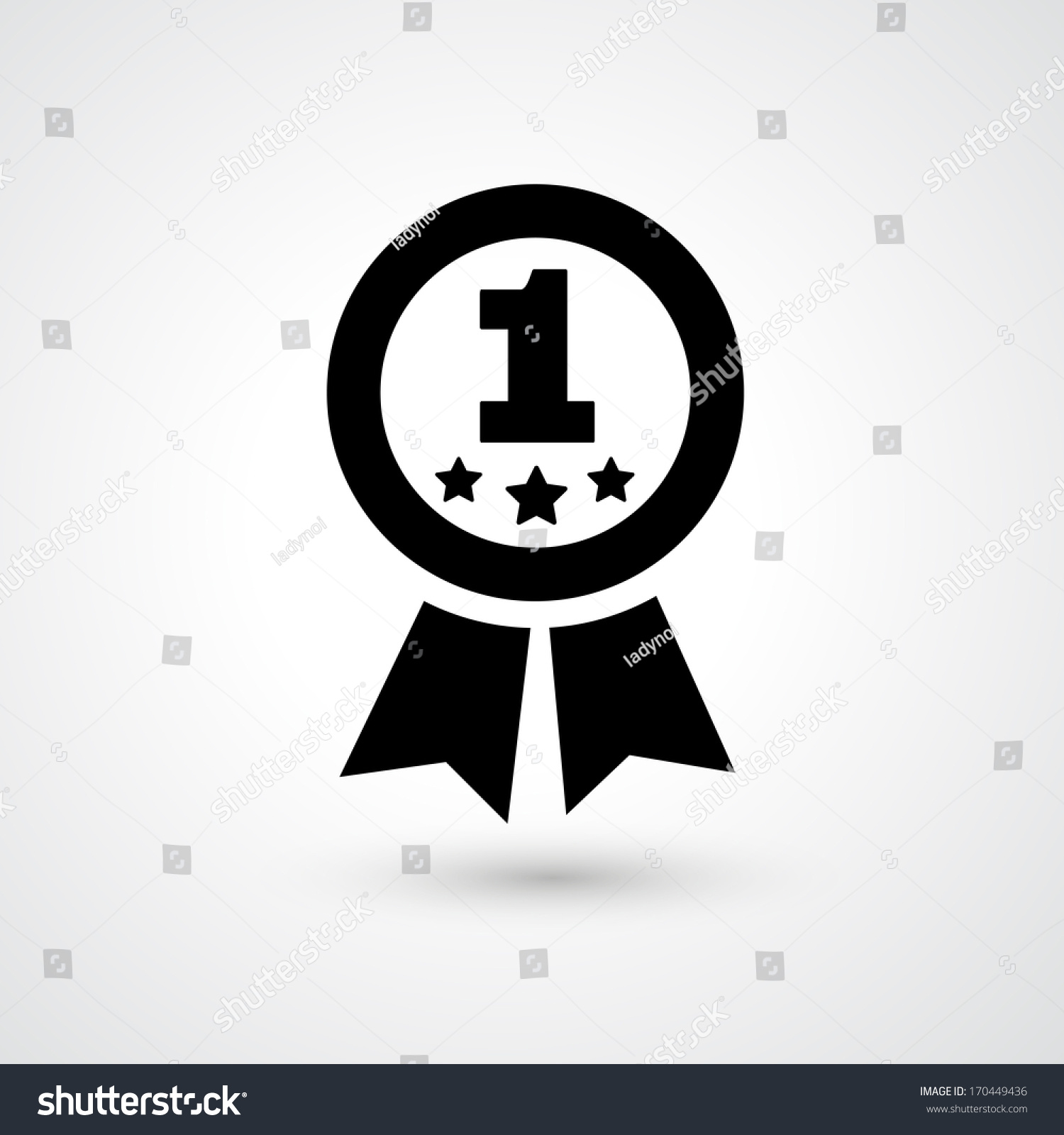 Number 1 Icon Vector Stock Vector 170449436 - Shutterstock