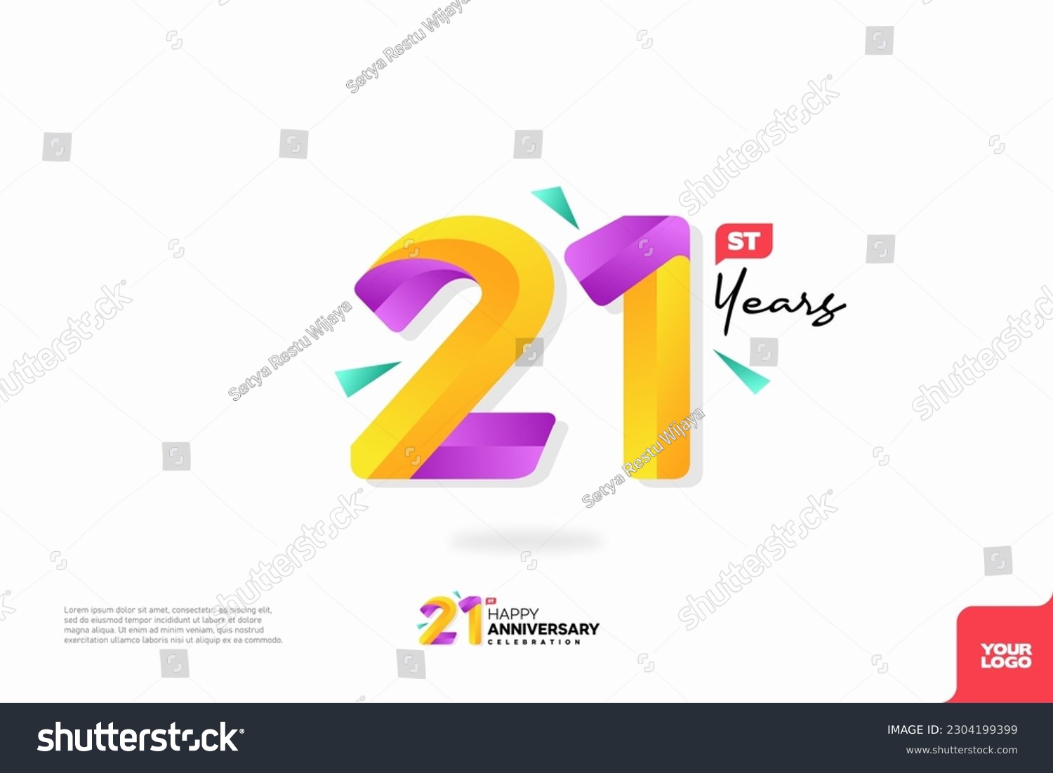 SVG of Number 21 logo icon design, 21st birthday logo number, anniversary 21 svg