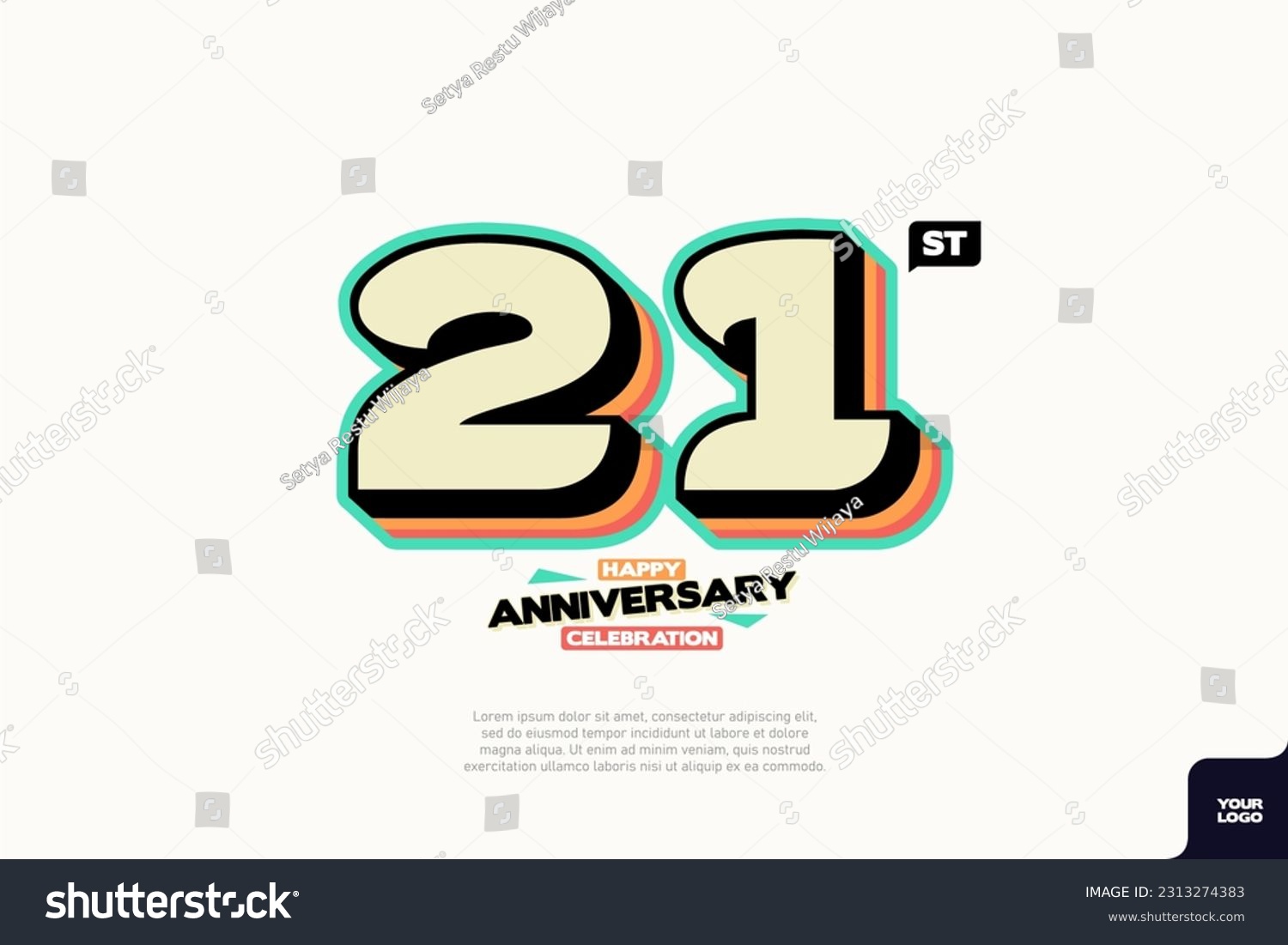 SVG of Number 21 logo icon design, 21st birthday logo number, anniversary 21 svg