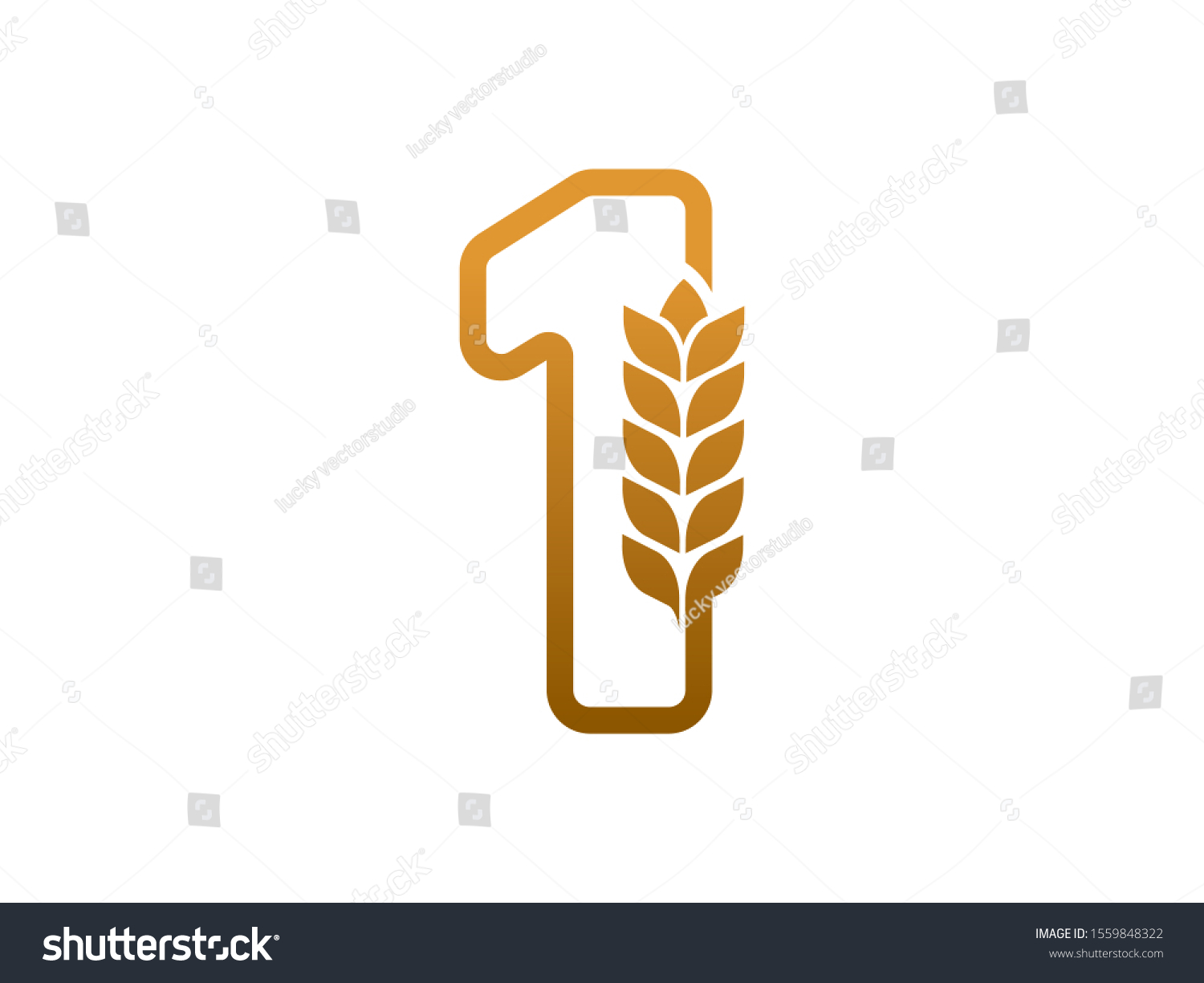 Number 1 Logo Symbol Template Design Stock Vector (Royalty Free