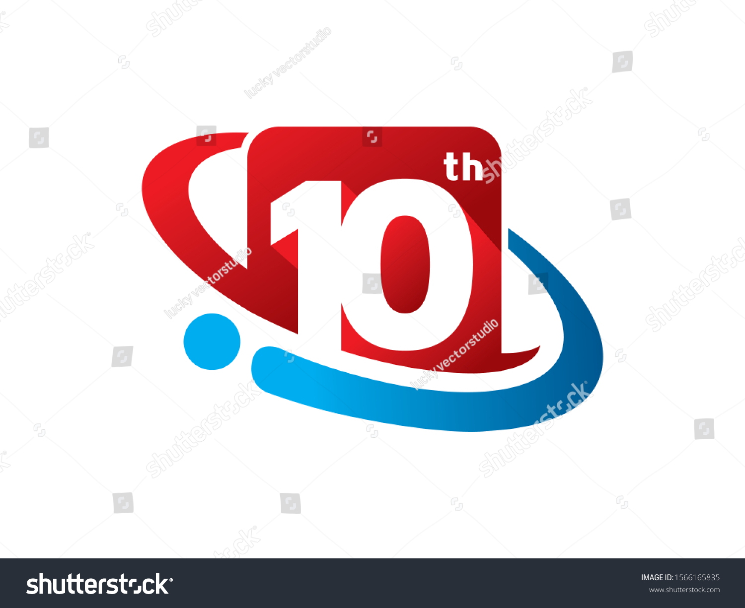 Number 10 Logo Symbol Template Design Stock Vector (Royalty Free ...