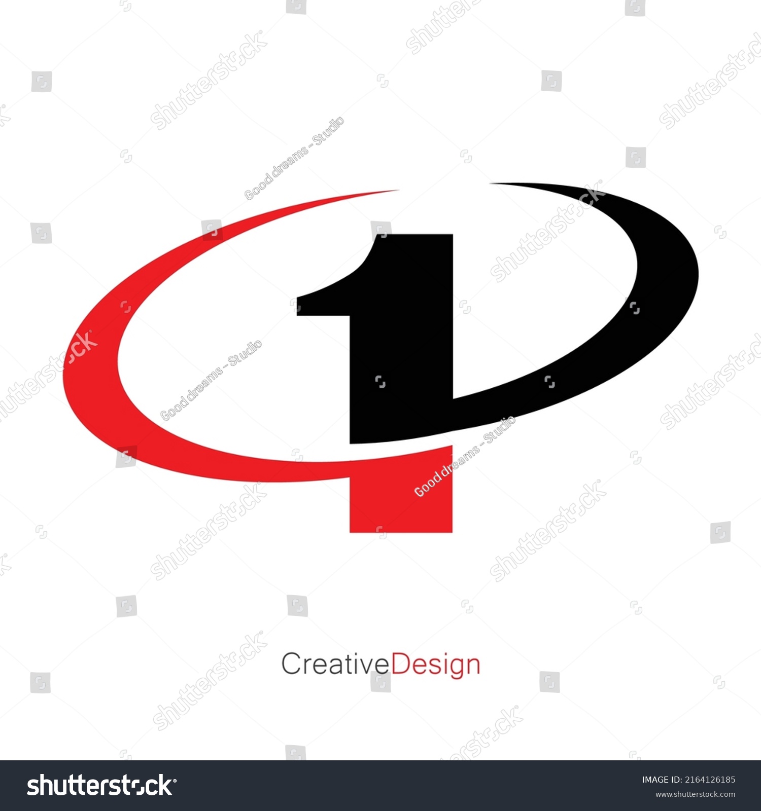 Number 1 Logo Symbol Template Design Stock Vector (Royalty Free