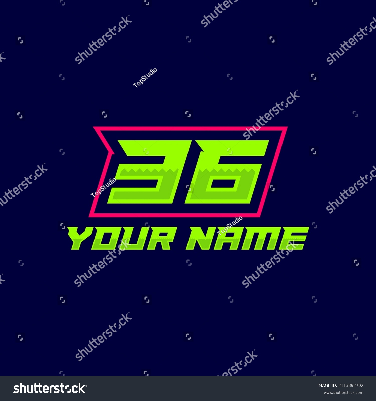 Number Logo Fast Speed Lines Vector Stock Vector (Royalty Free) 2113892702