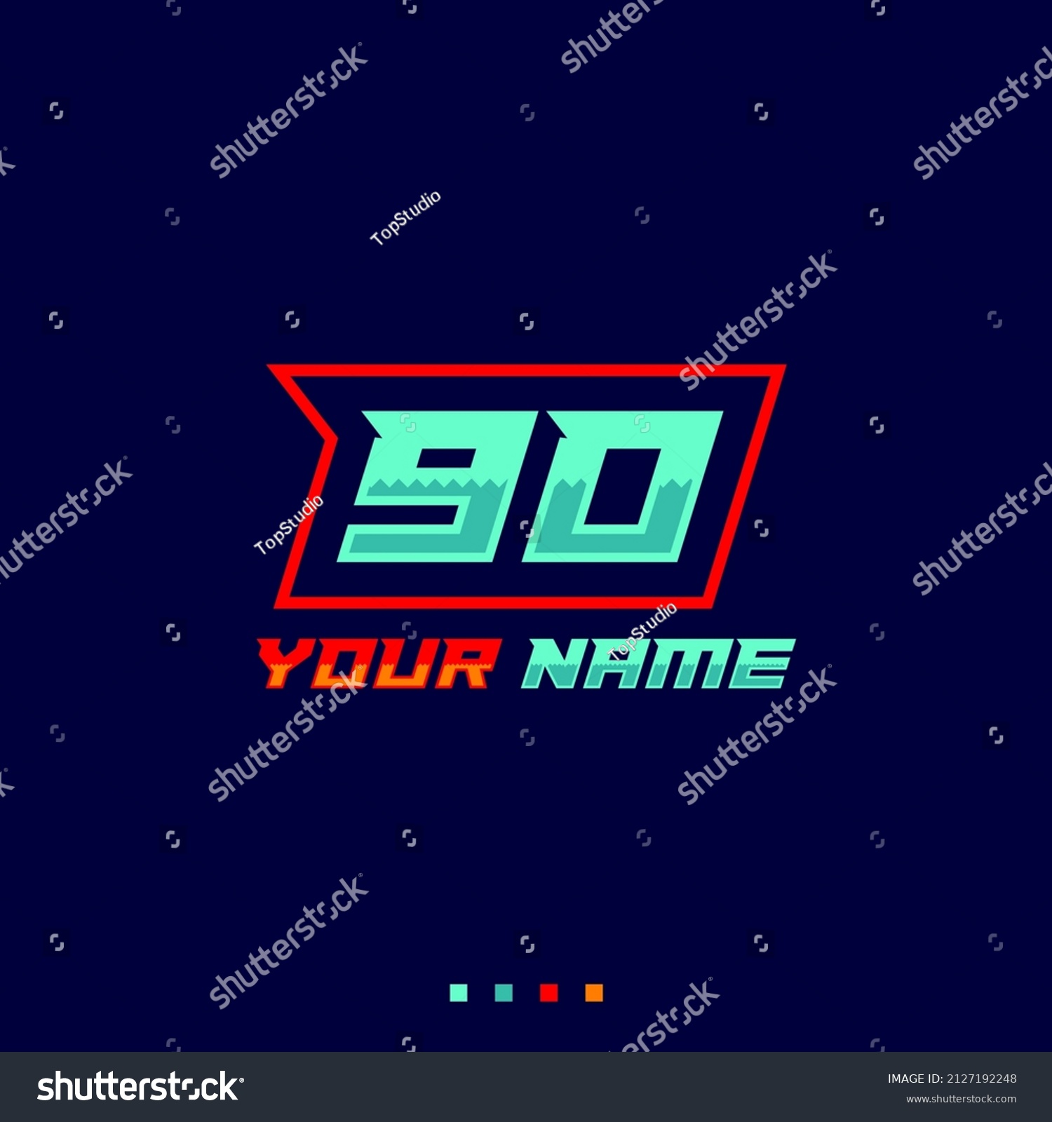 Number Logo Fast Speed Lines Vector Stock Vector (Royalty Free