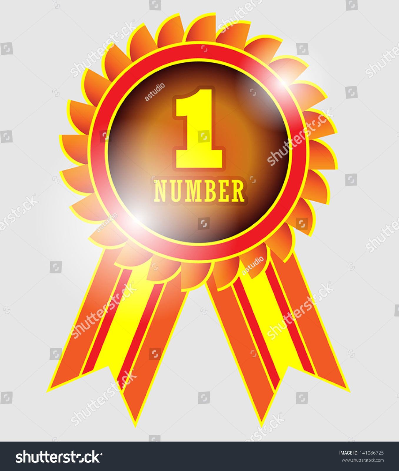 Number One Label Vector Illustration Stock Vector 141086725 - Shutterstock