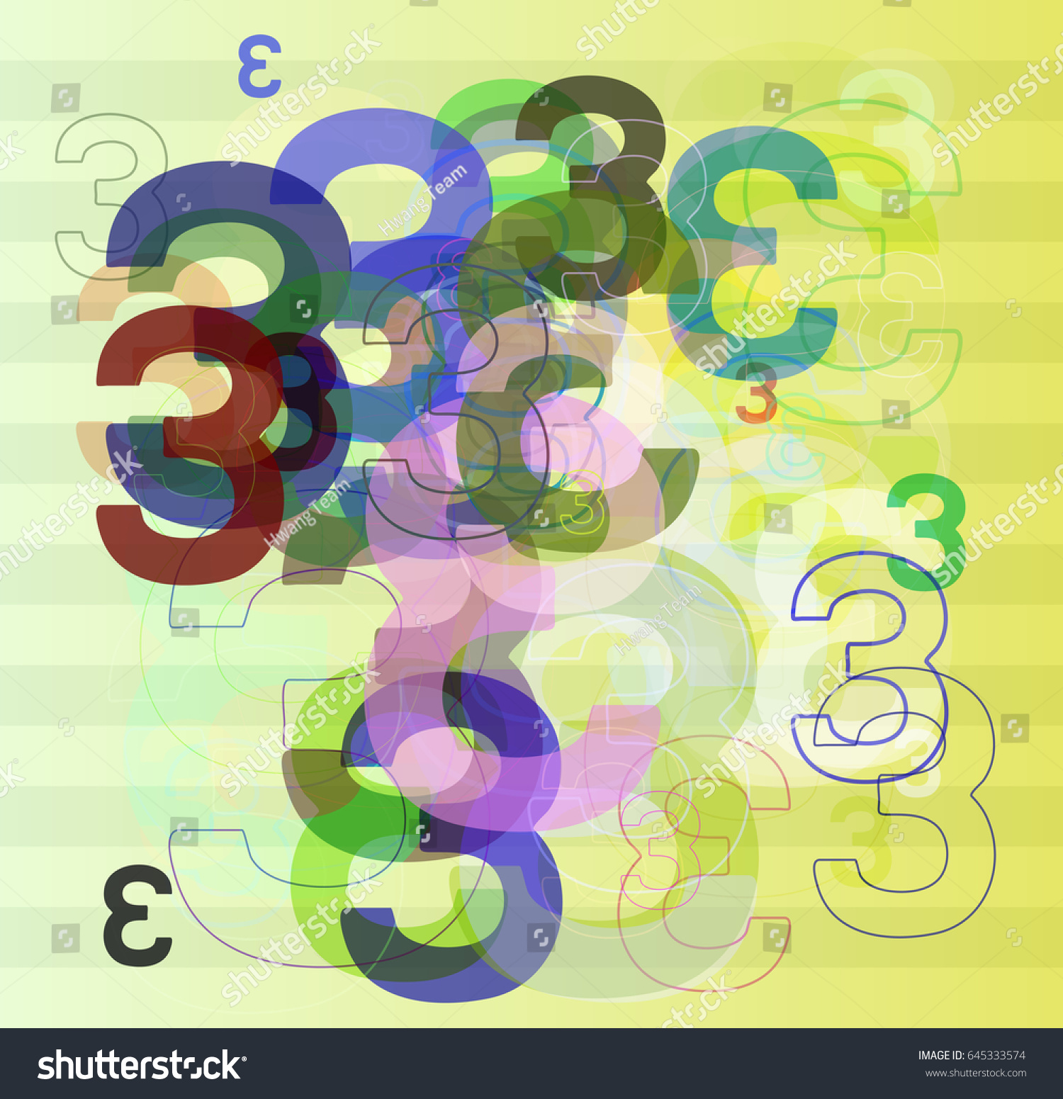 number-3-pattern-design-stock-vector-royalty-free-645333574