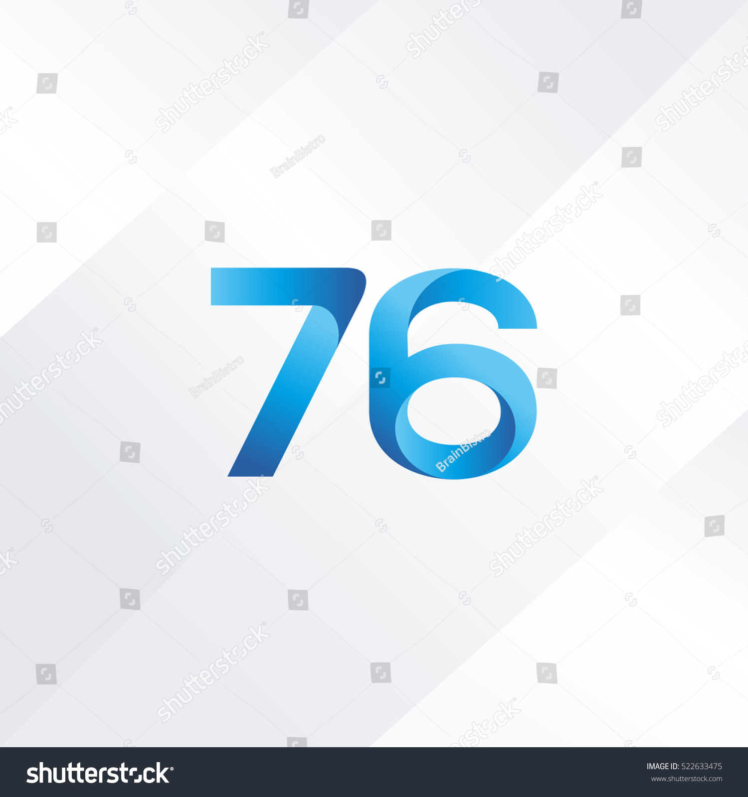 Number Seventy Six 76 Logo, Digit 76 Icon Stock Vector 522633475 ...