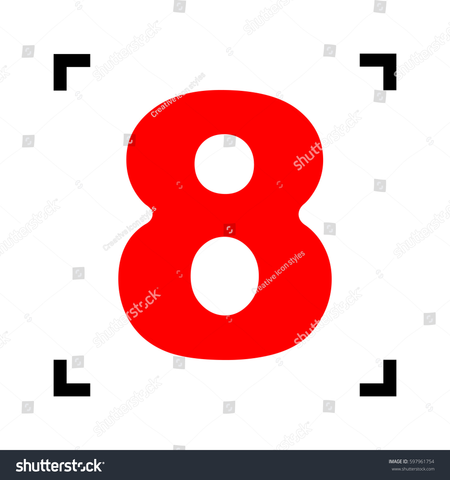 number-8-sign-design-template-element-stock-vector-royalty-free