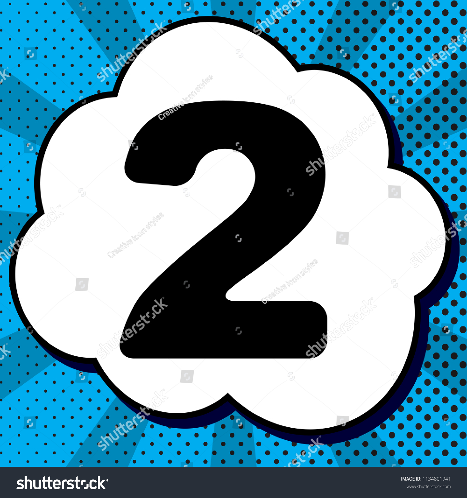 number 2 sign design template elements stock vector royalty free