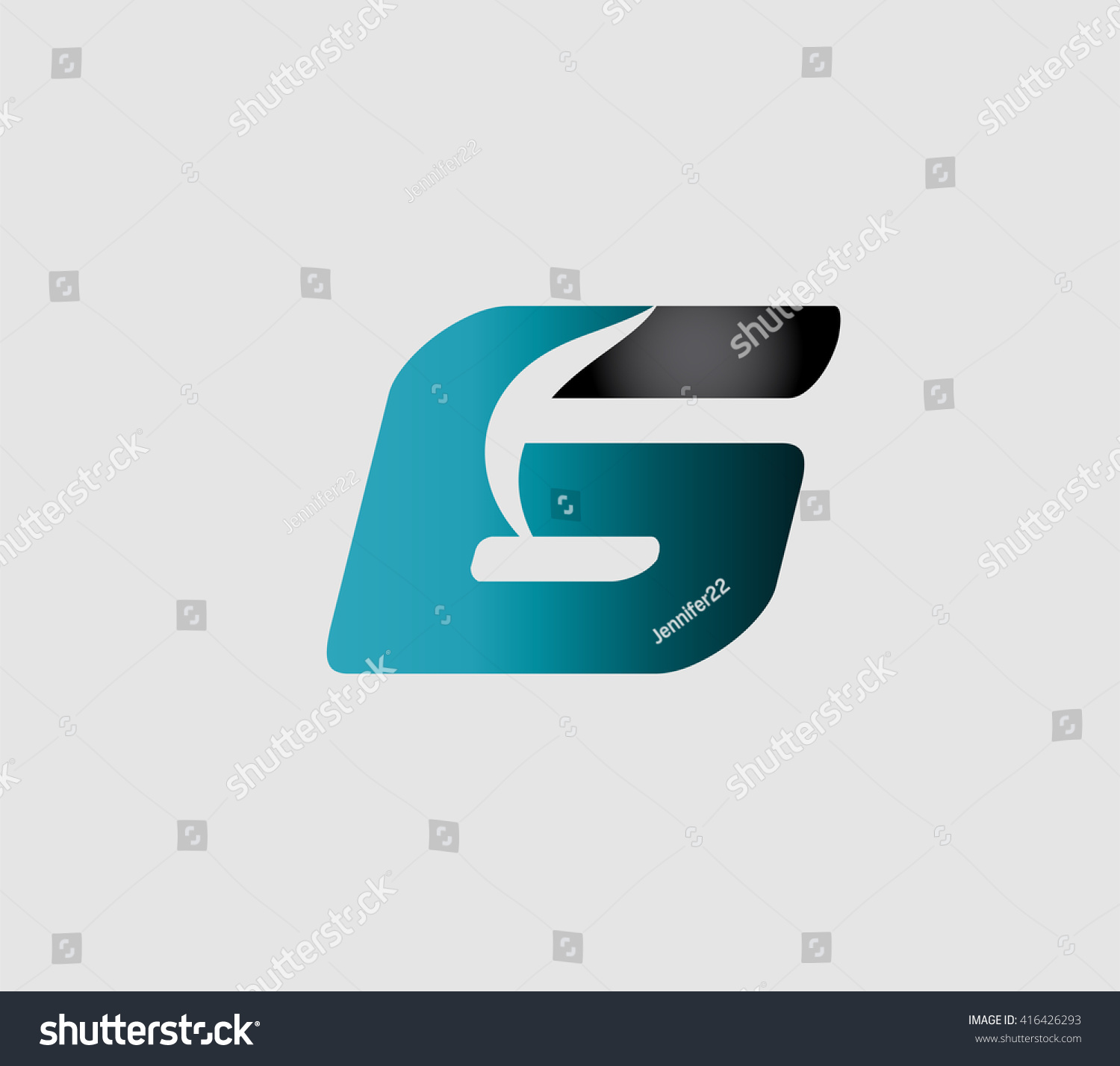 Number Six 6 Logo Icon Stock Vector (Royalty Free) 416426293