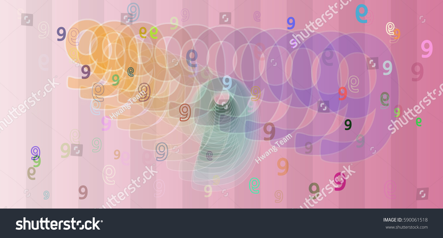 Number 9 Texture Background Stock Vector (Royalty Free) 590061518