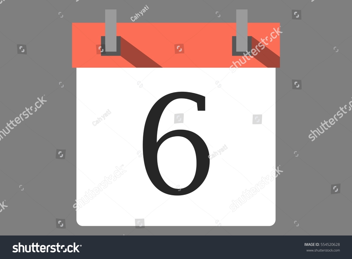 Numbered Calendar Vector Illustration Stock Vector (Royalty Free) 554520628