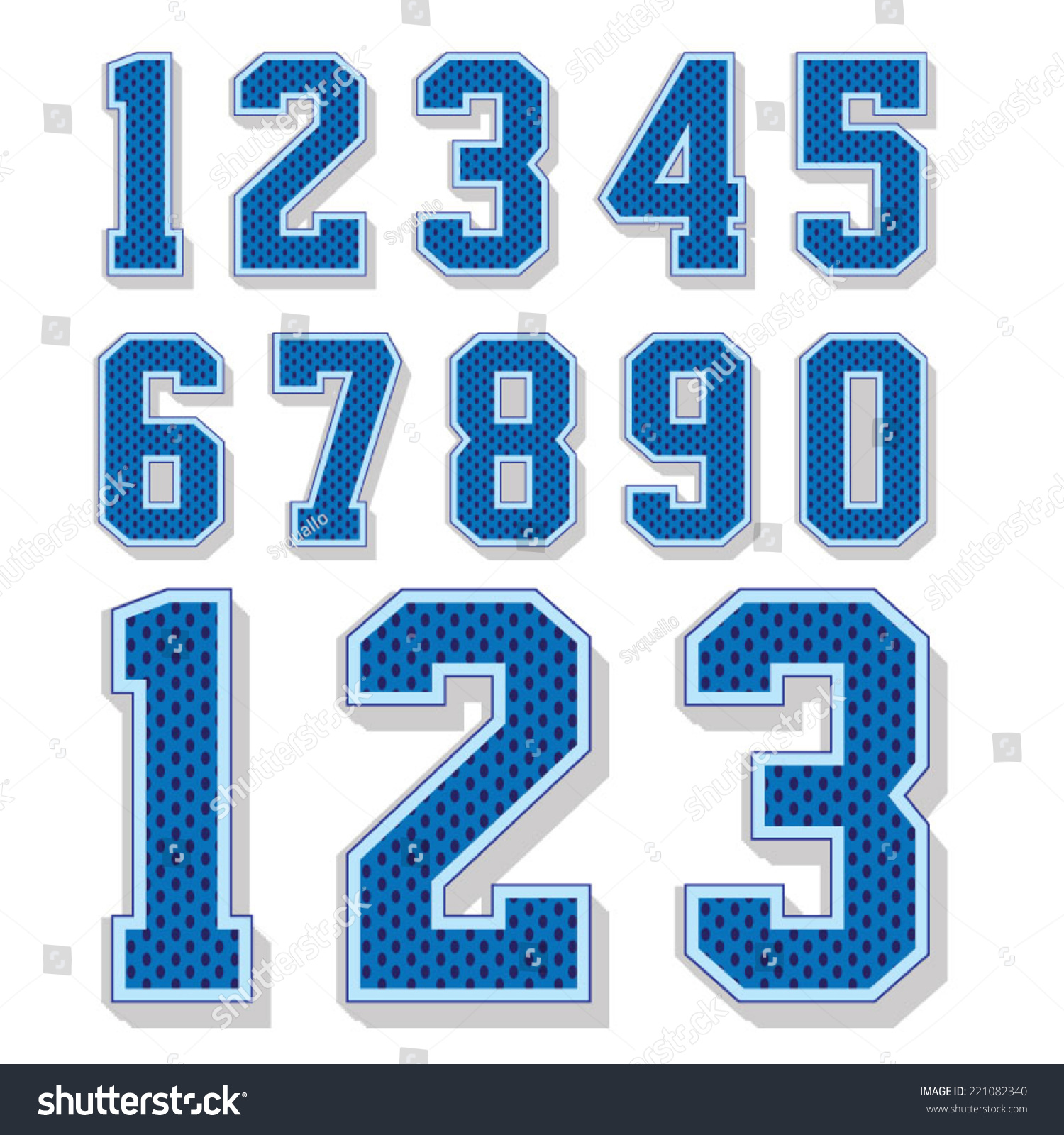 Numbers Set Vector Illustration Stock Vector (Royalty Free) 221082340