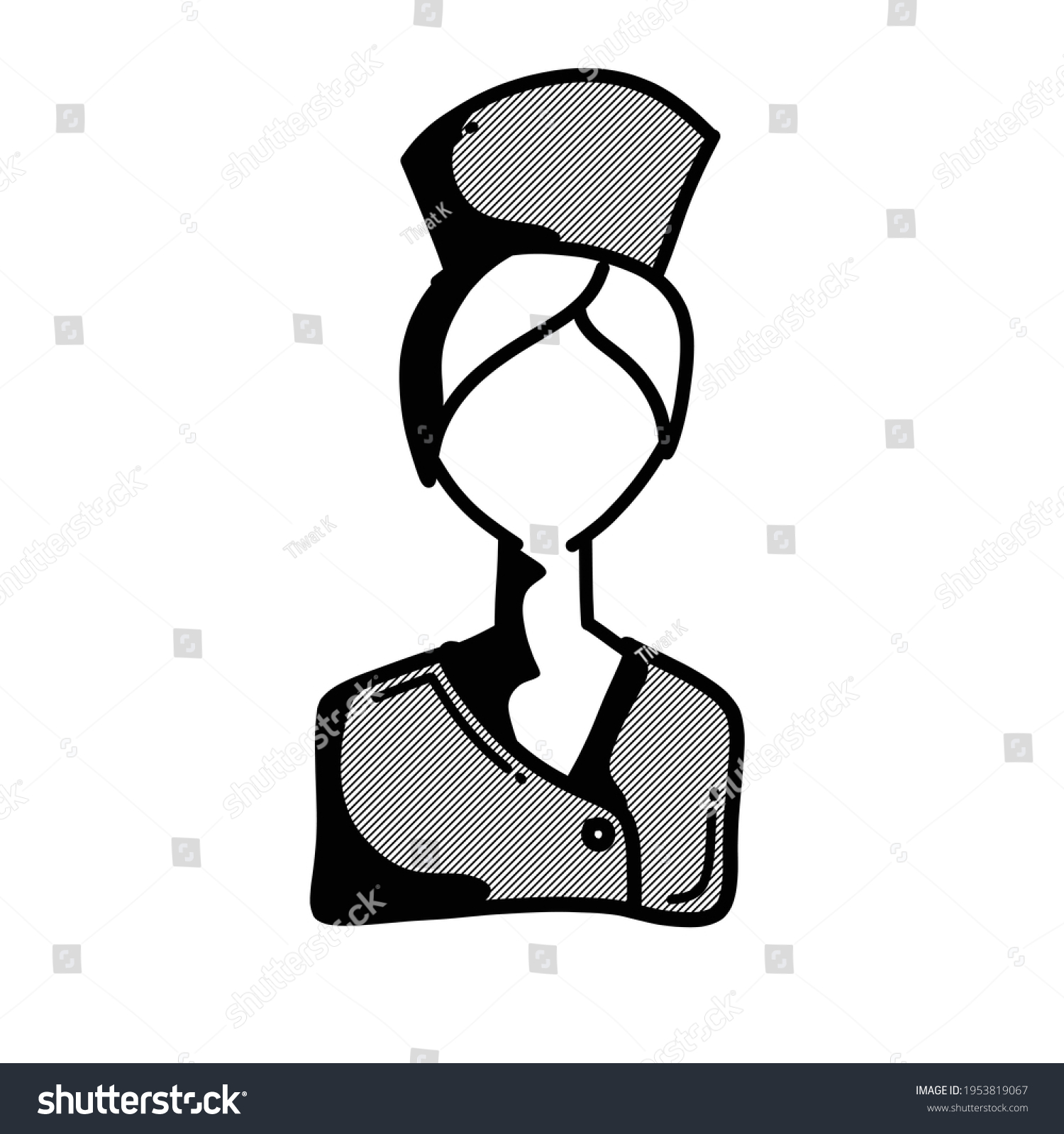 Nurse Doodle Vector Icon Drawing Sketch Stock Vector Royalty Free 1953819067 Shutterstock 