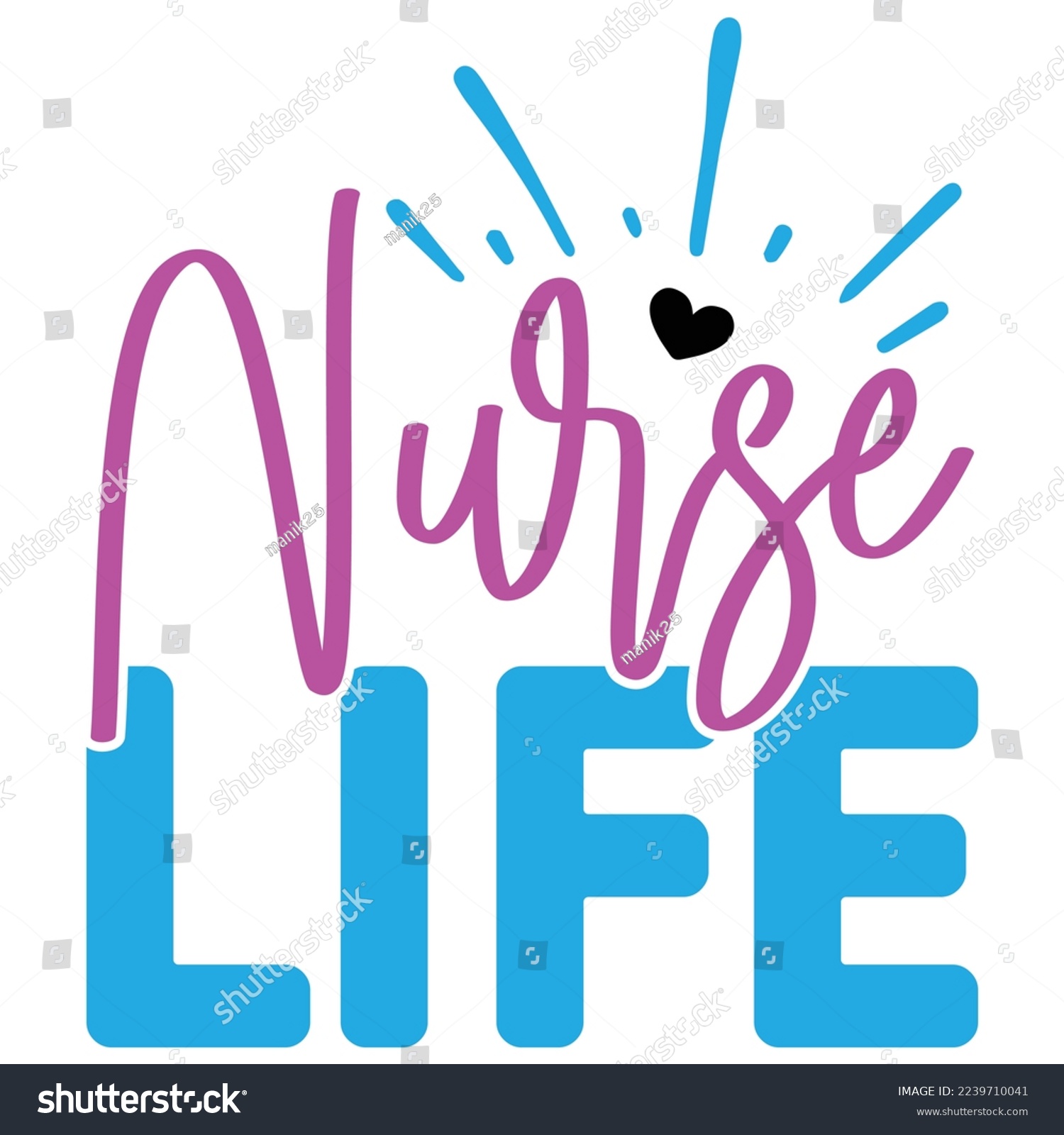 SVG of Nurse Life   T shirt design Vector File svg